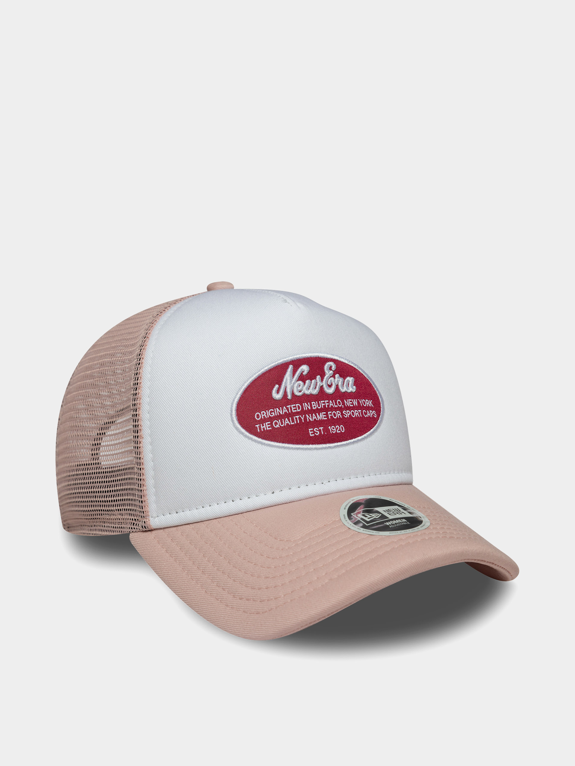 Шапка с козирка New Era Oval Patch Trucker Wmn (pink/white)