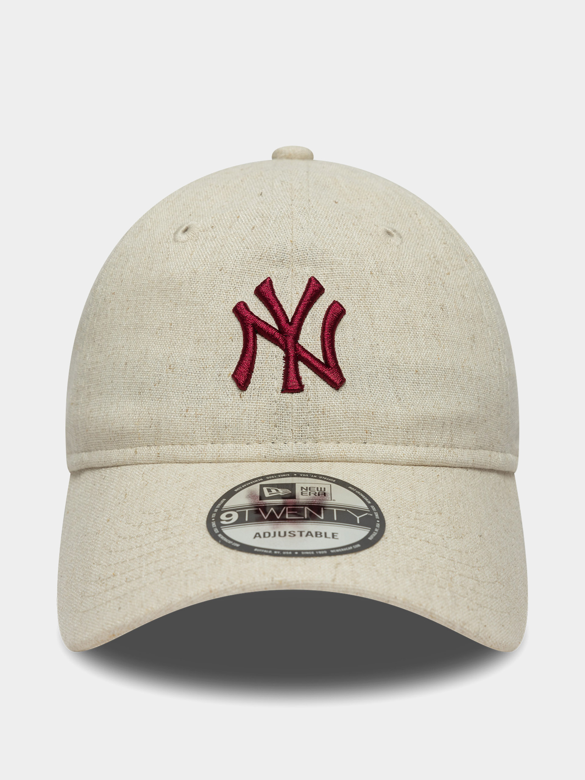 Шапка с козирка New Era Linen 9Twenty New York Yankees (stone chalk)