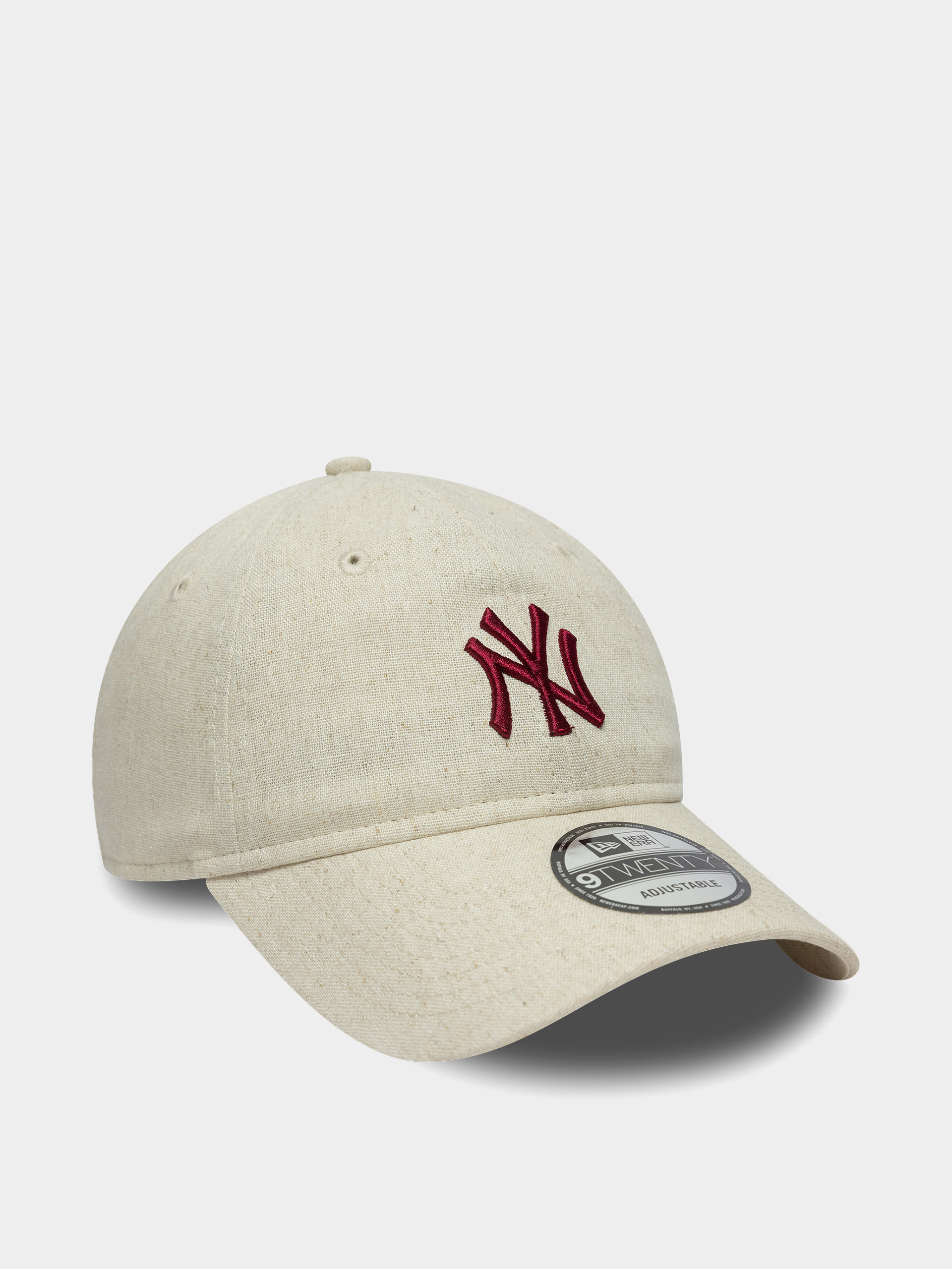Шапка с козирка New Era Linen 9Twenty New York Yankees (stone chalk)