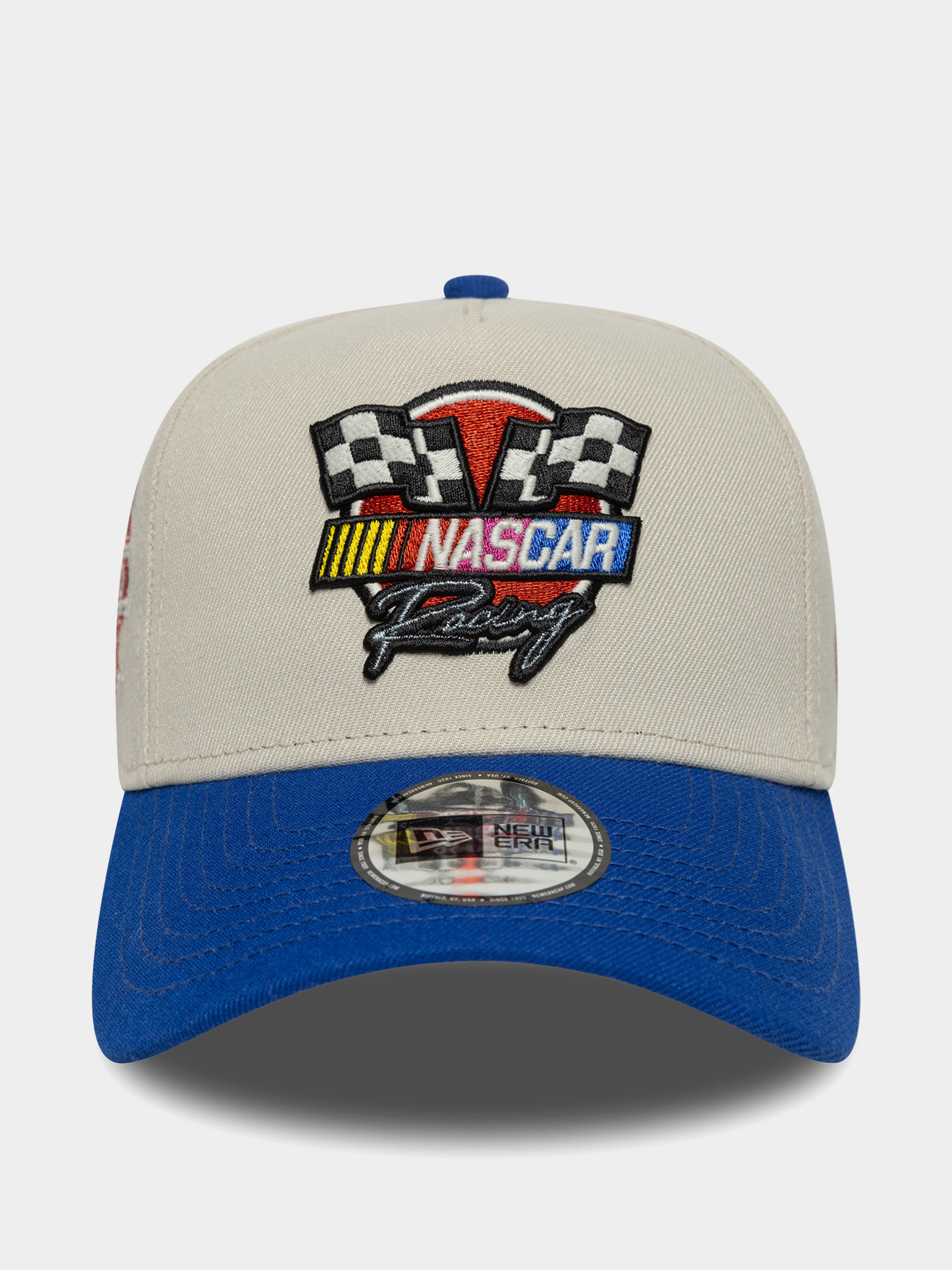 Шапка с козирка New Era Nascar Flag 9Forty Eframe (blue/chalk)