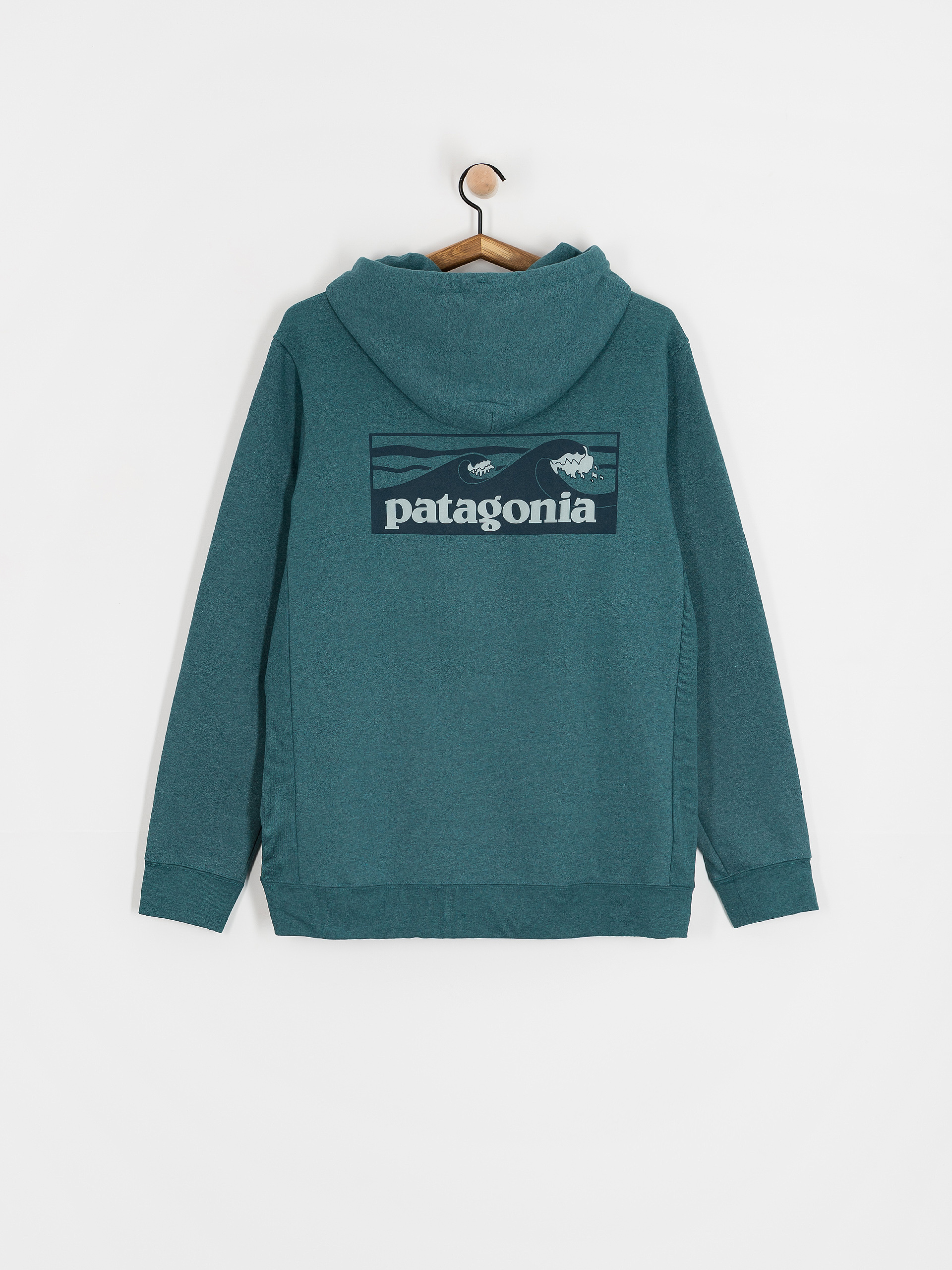 Суитшърт с качулка Patagonia Boardshort Logo Uprisal HD (wetland blue)