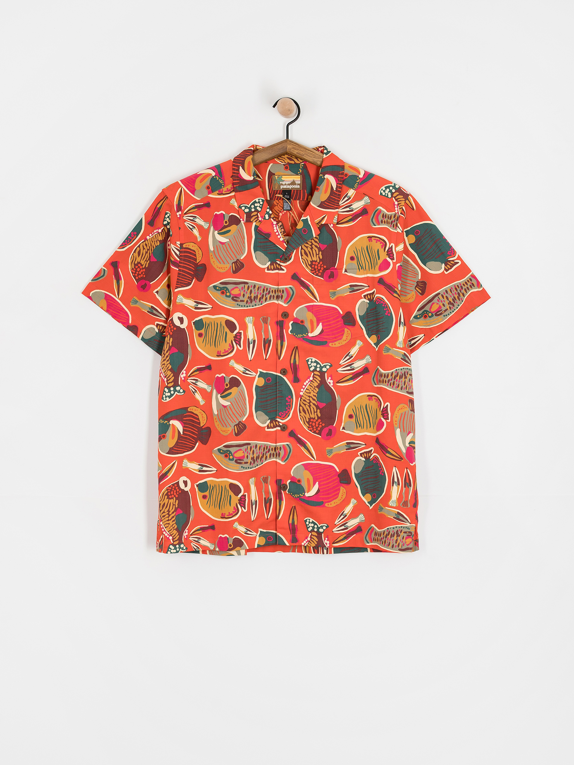 Риза Patagonia Tidal Threads Camp (wrasse/pollinator orange)