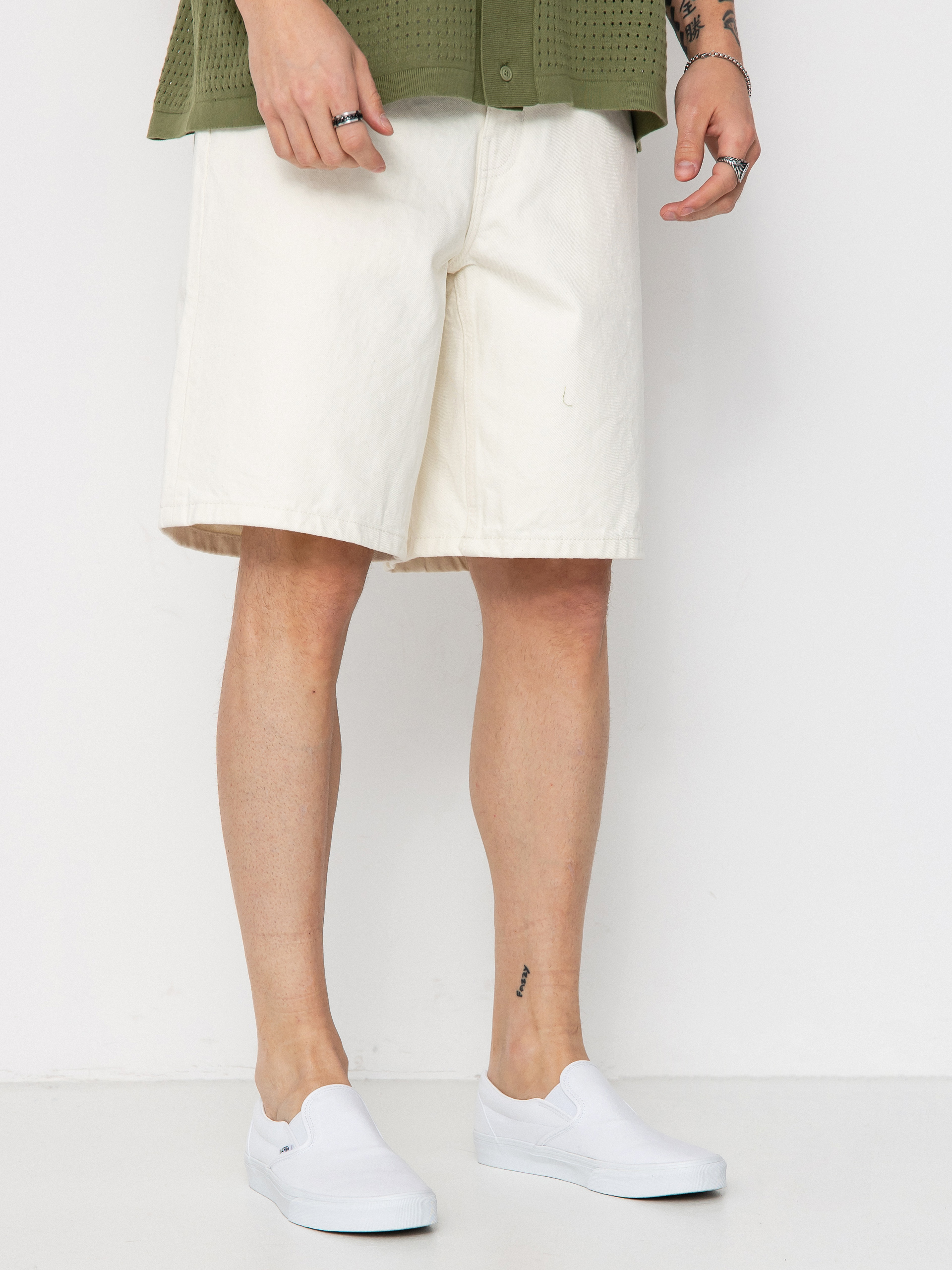 Къси панталони Vans Check 5 Baggy Denim (marshmallow)