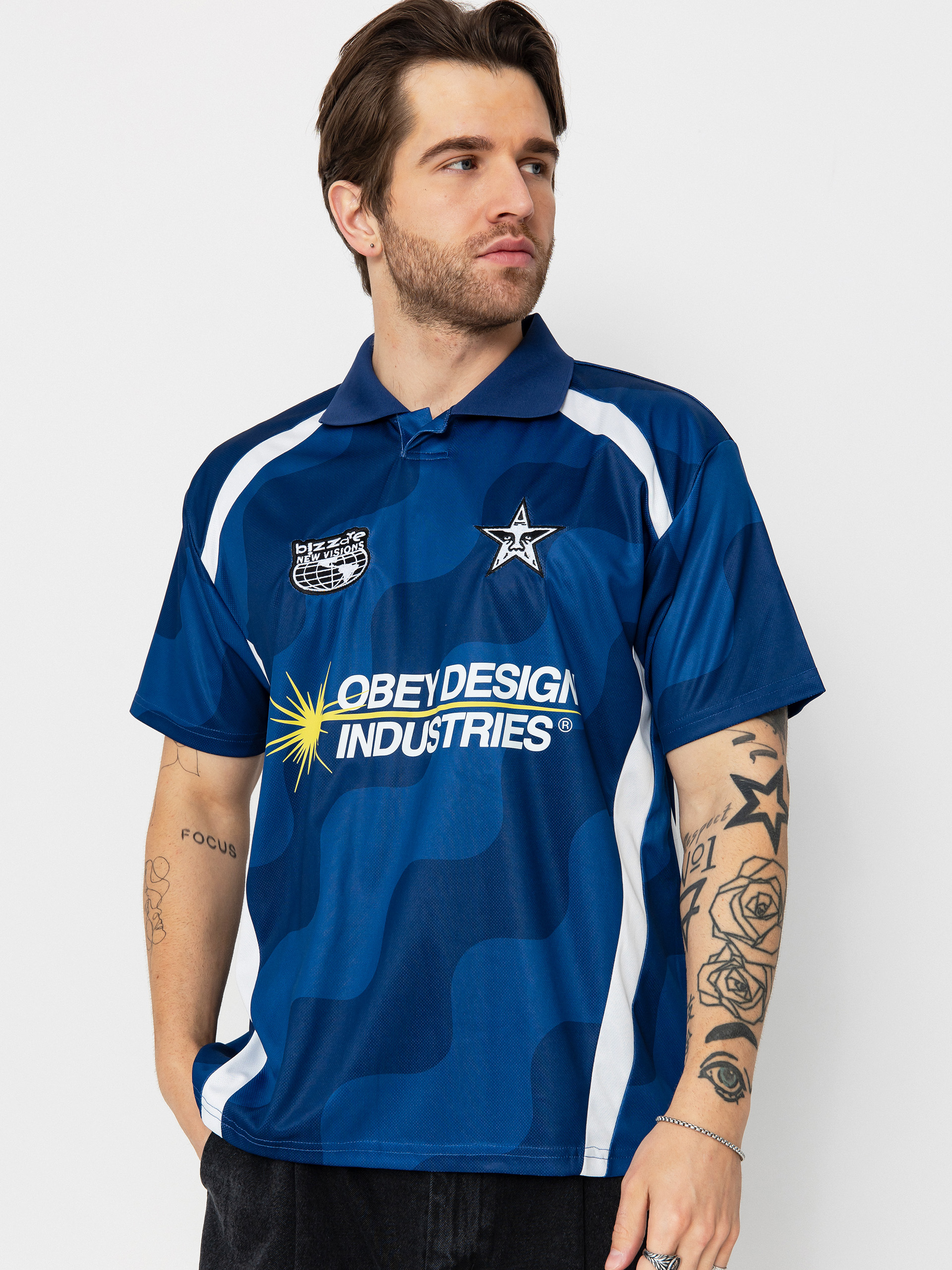 Тениска OBEY Soccer Jersey (blue multi)
