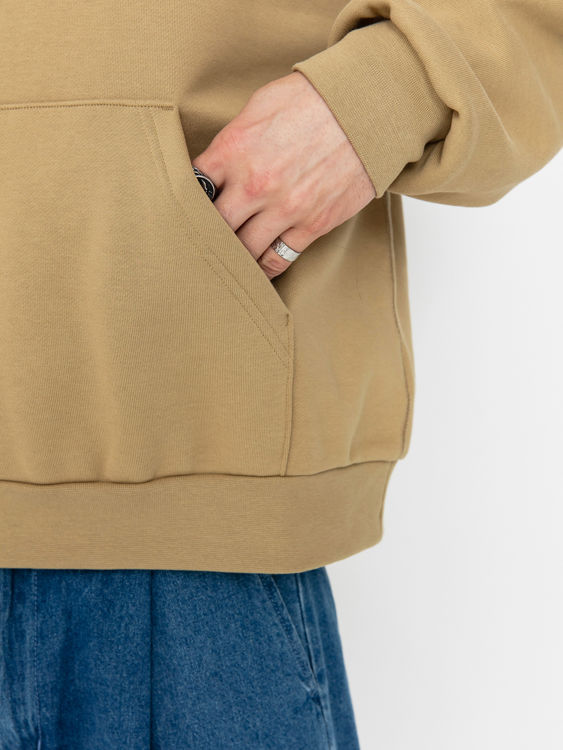 Суитшърт с качулка Nike SB Essential Logo HD (parachute beige/white)