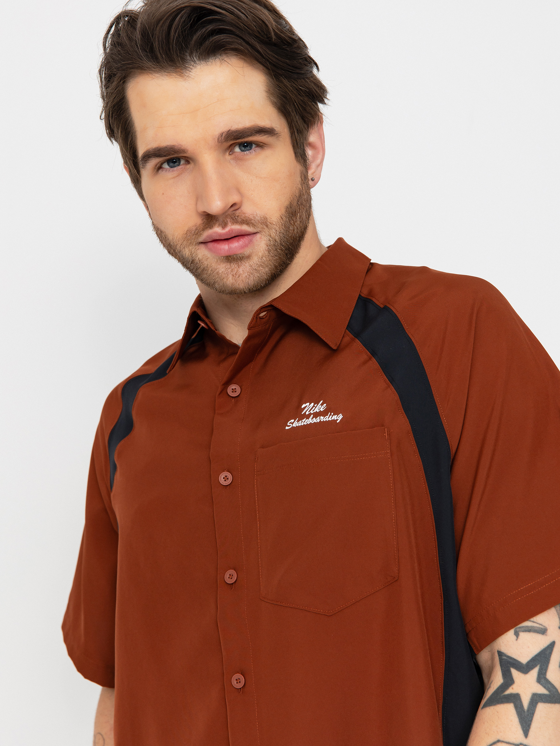 Риза Nike SB Dri Fit Bowler2 Woven (cinnamon/black/white)