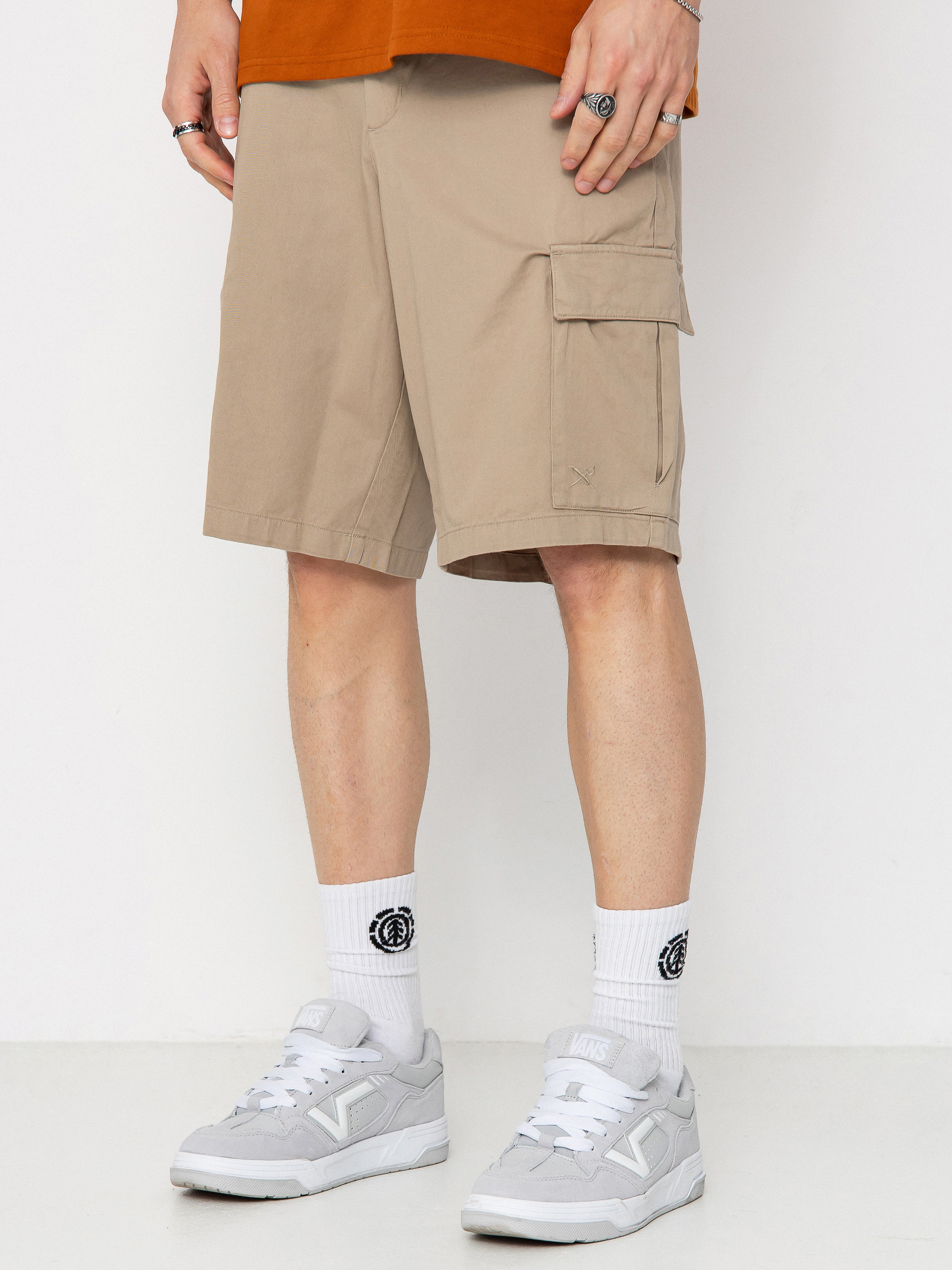 Къси панталони Iriedaily Work n Roll (khaki)