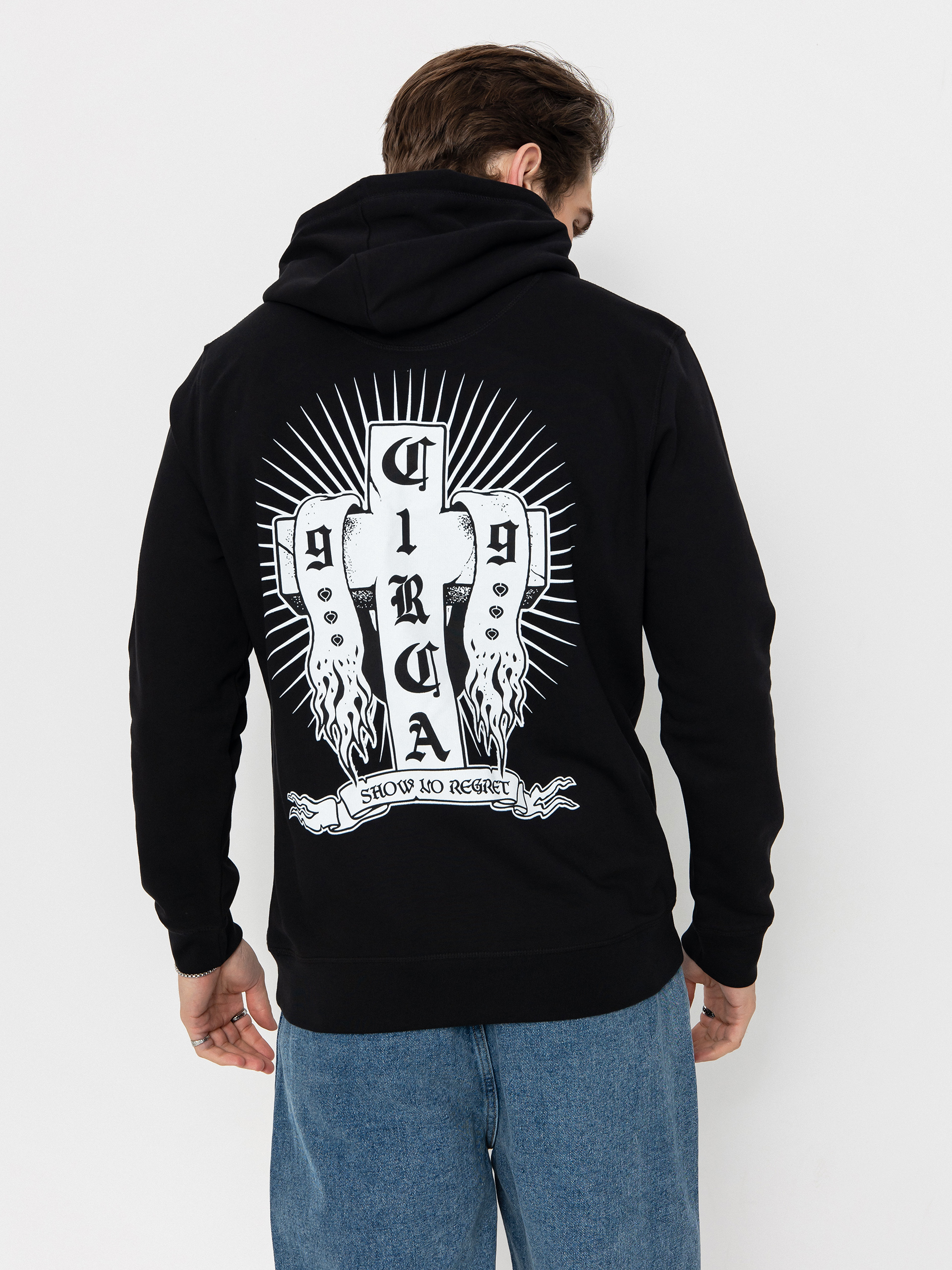 Суитшърт с качулка Circa No Regret HD (black)