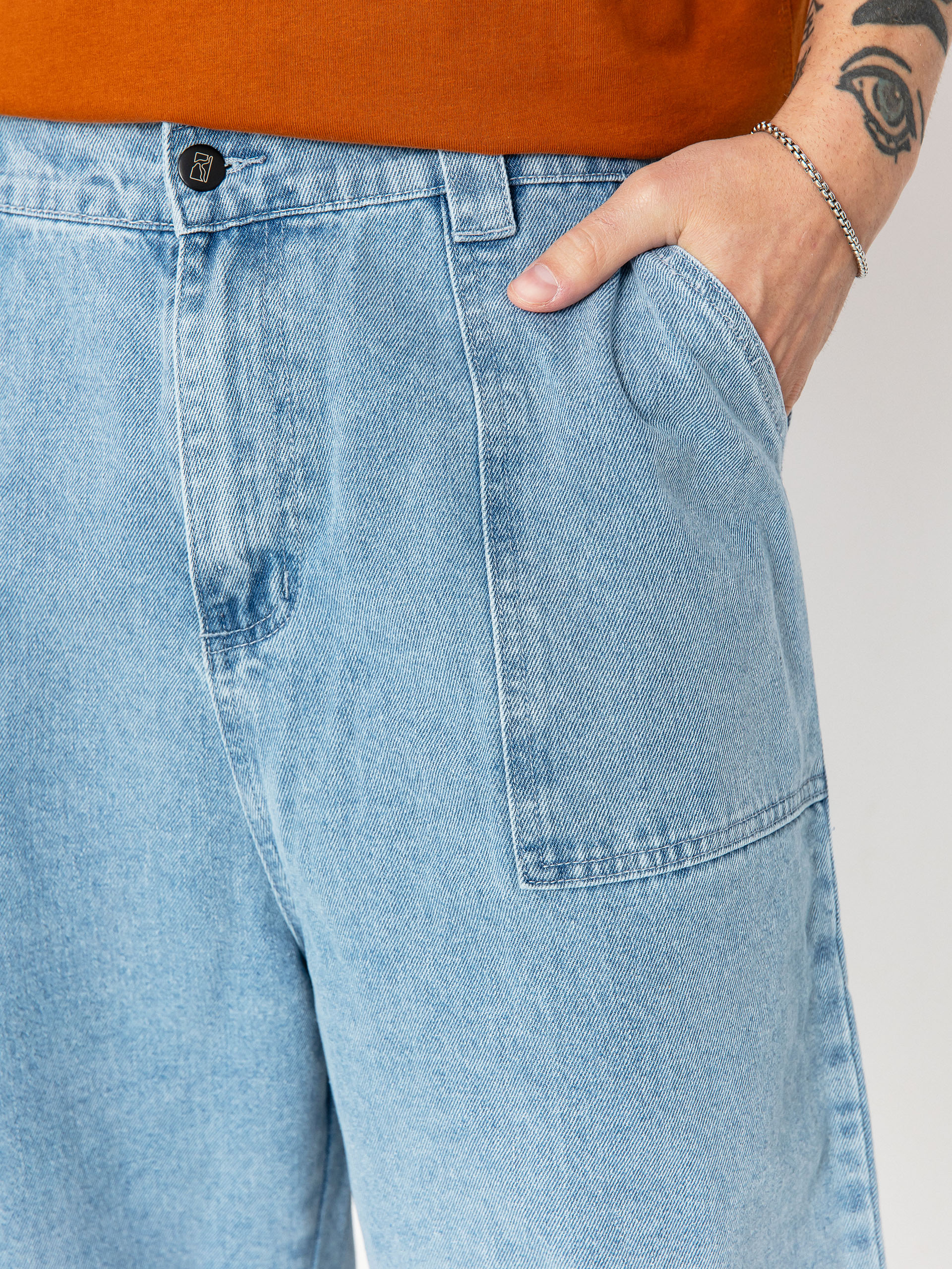 Къси панталони Poetic Collective Painter (light blue denim)