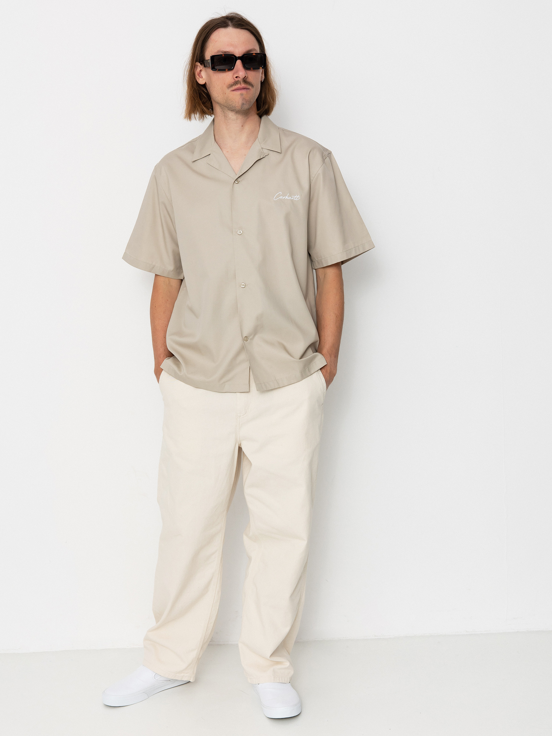 u0420u0438u0437u0430 Carhartt WIP Delray (fleur de sel/white)