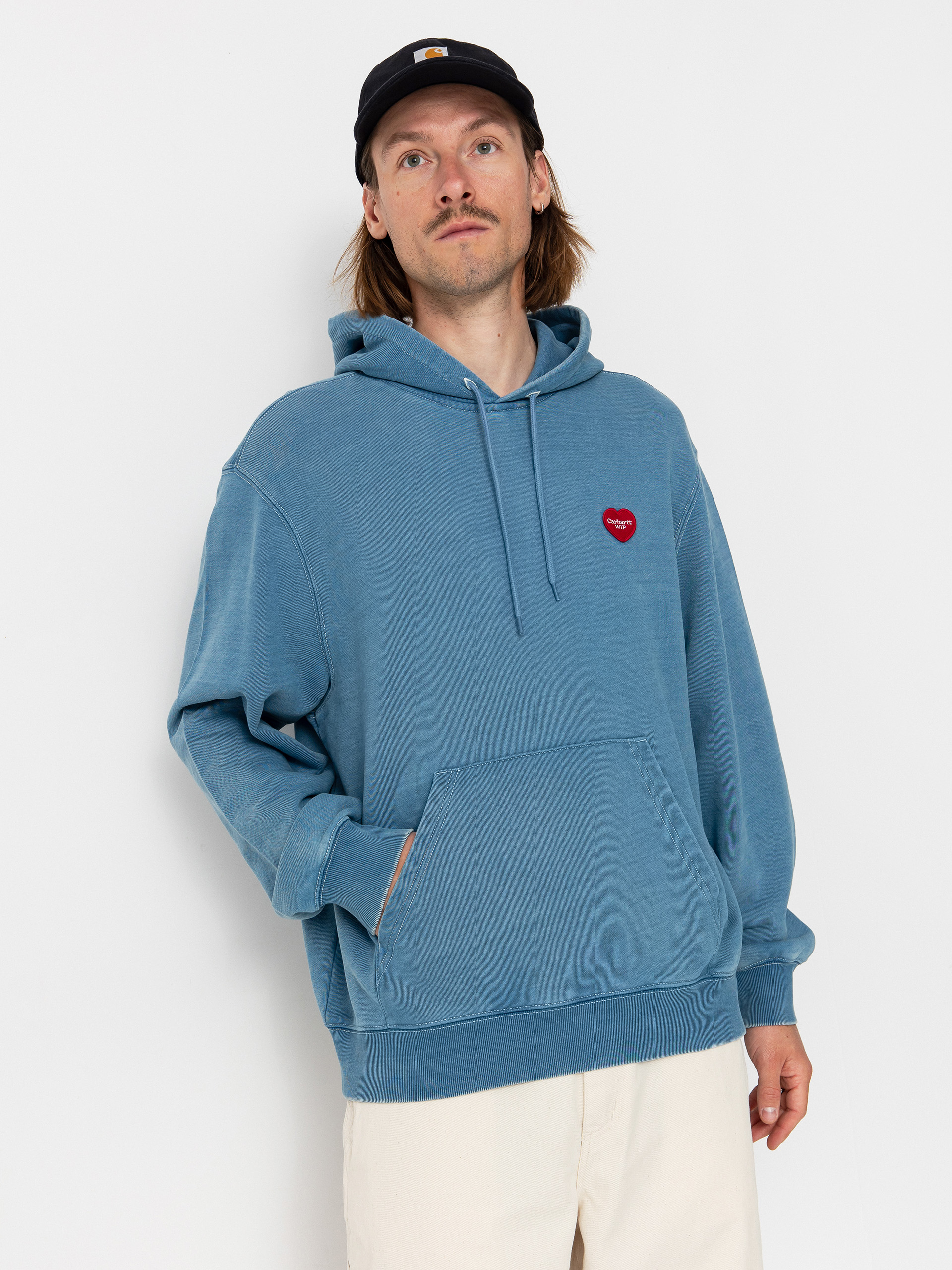 Суитшърт с качулка Carhartt WIP Ingo HD (light blue)