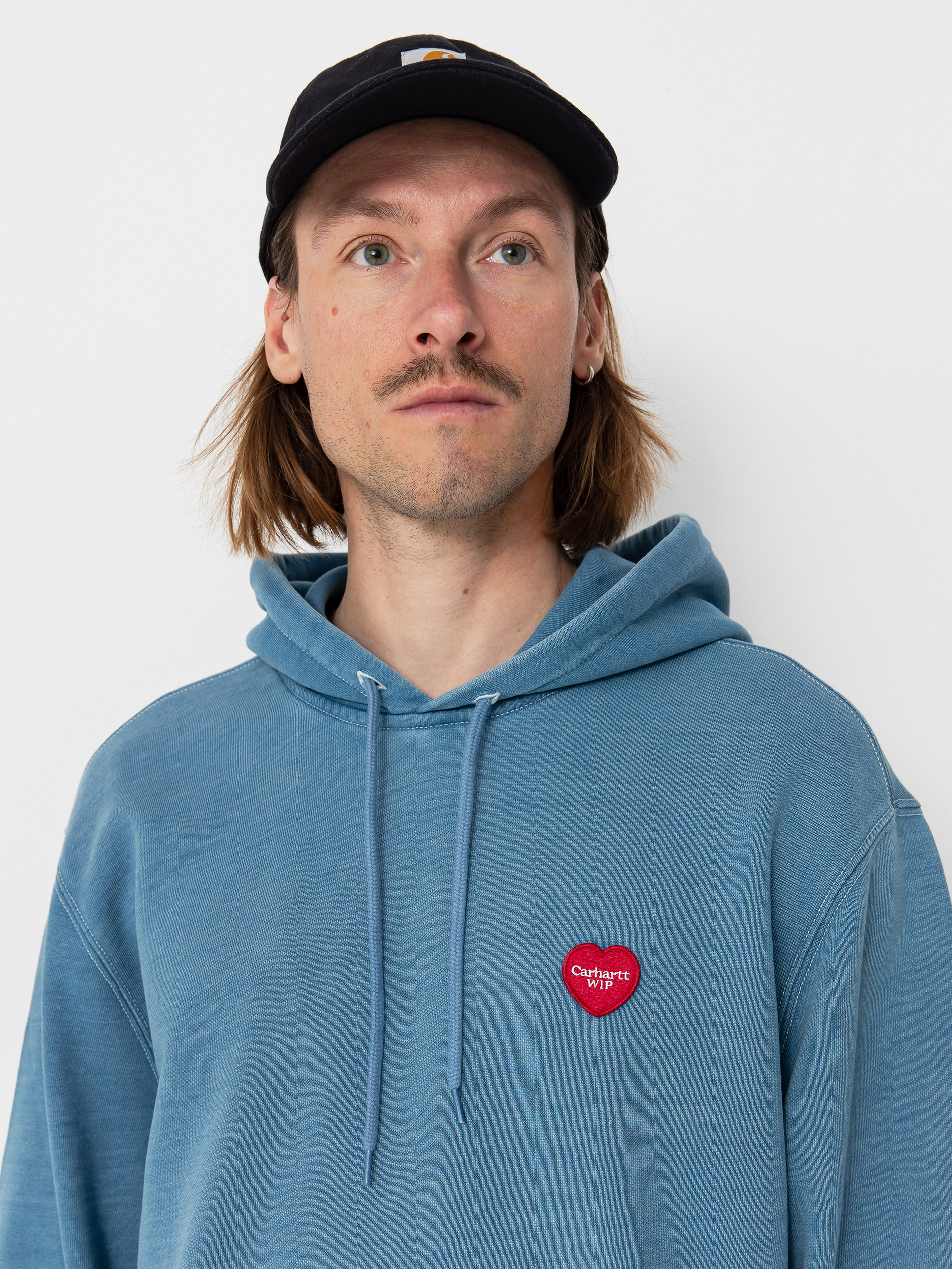 Суитшърт с качулка Carhartt WIP Ingo HD (light blue)