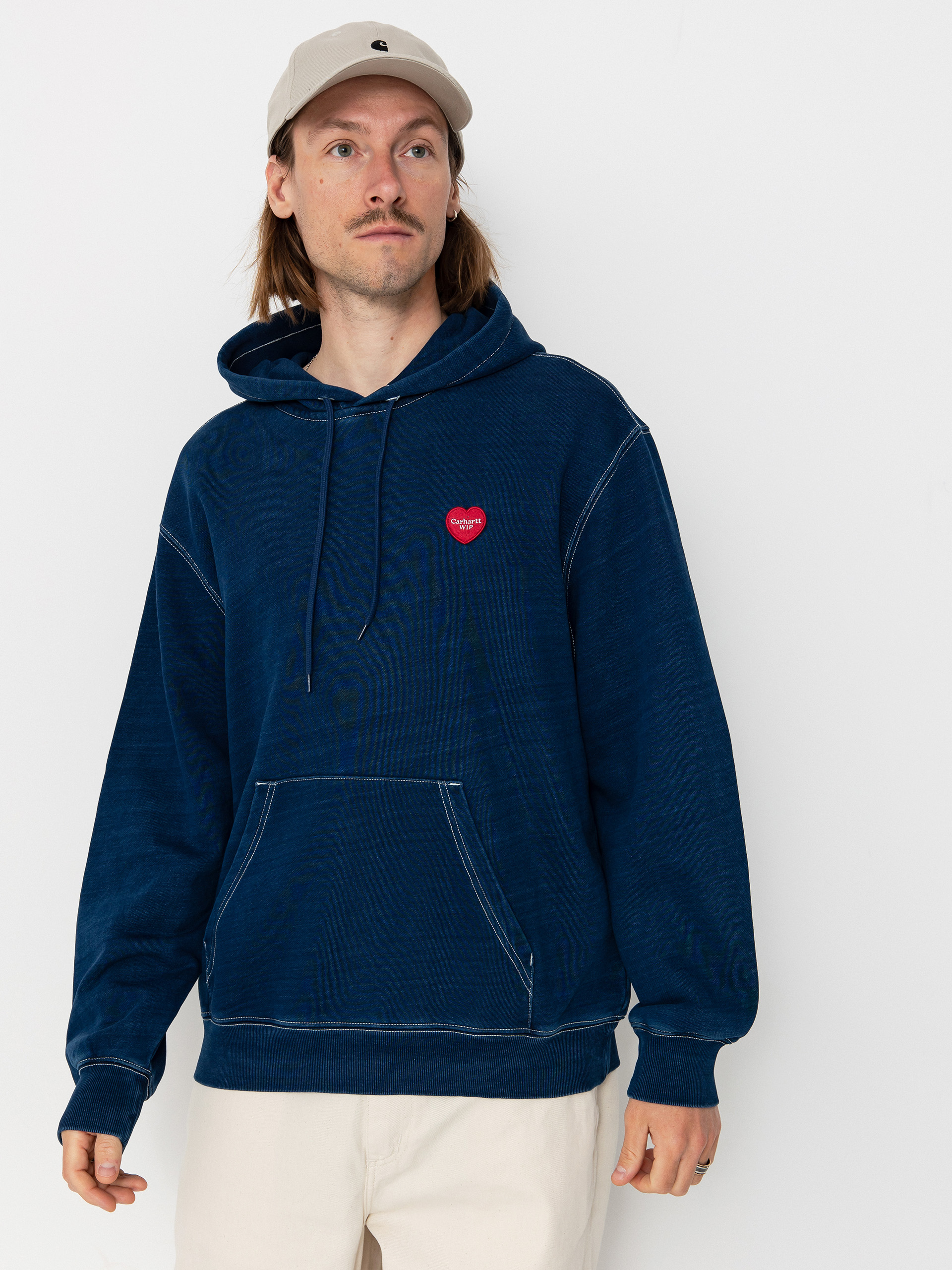 Суитшърт с качулка Carhartt WIP Ingo HD (dark blue)