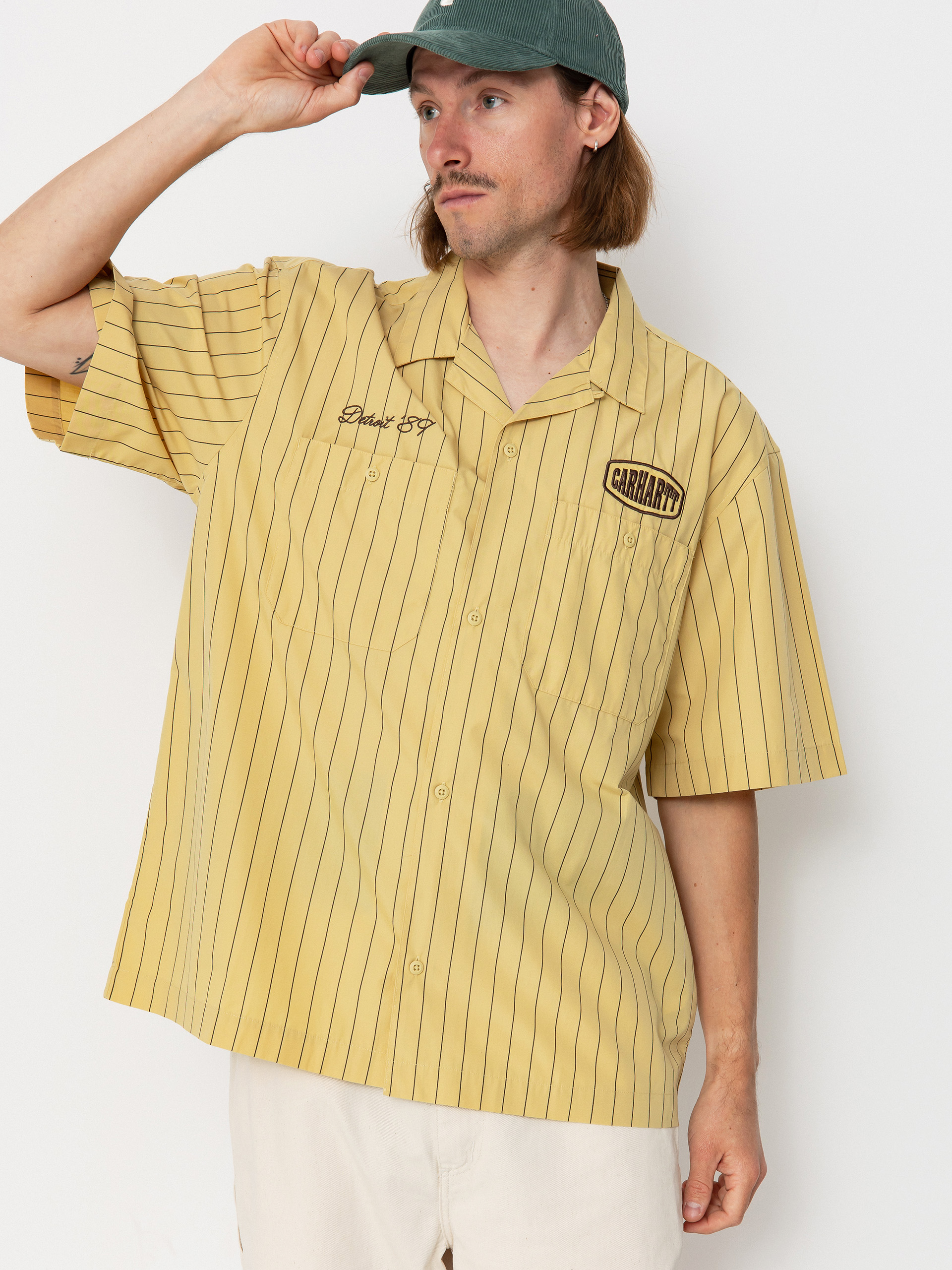 Риза Carhartt WIP Hendry (seaton stripe/straw/liberica)