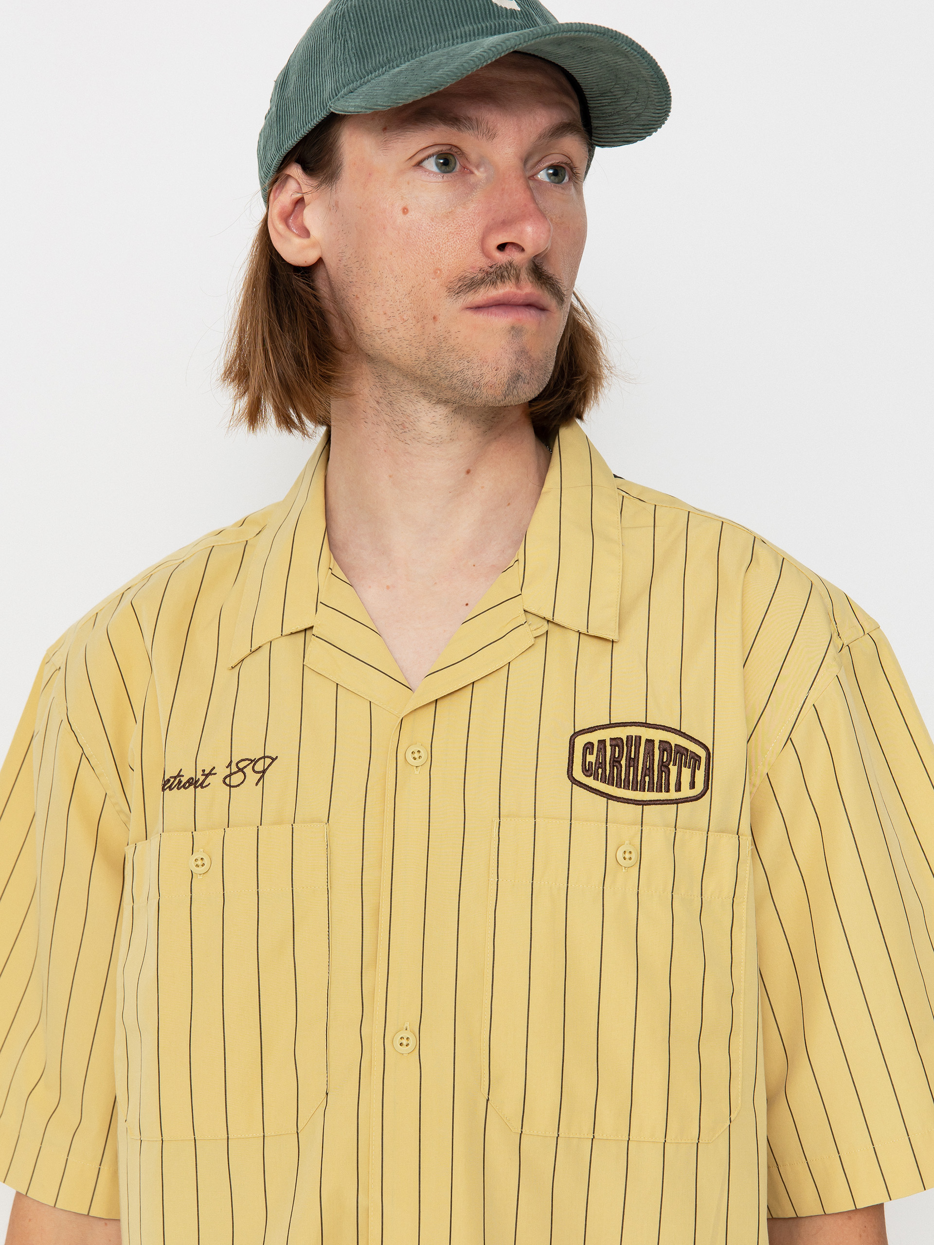Риза Carhartt WIP Hendry (seaton stripe/straw/liberica)