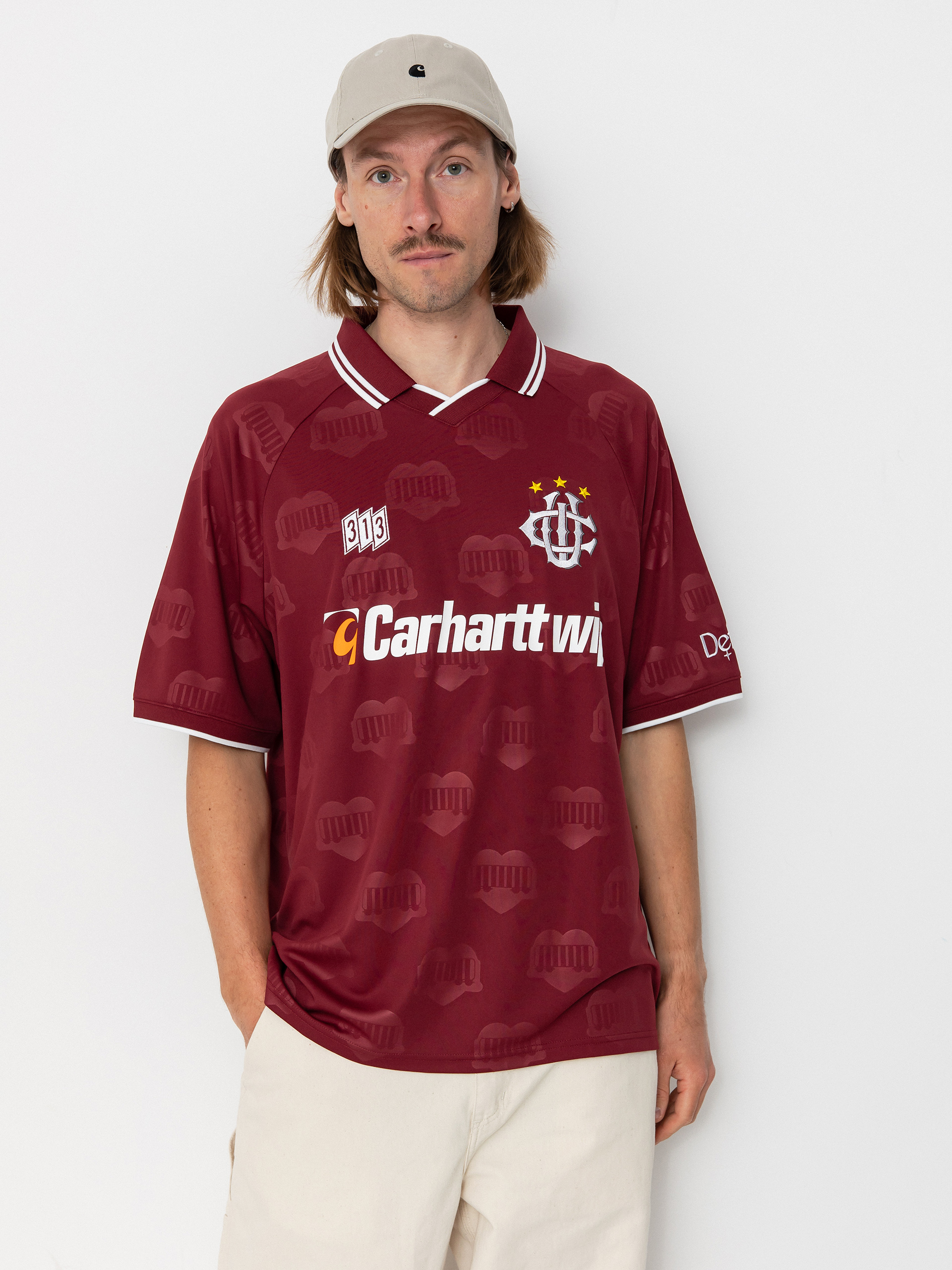 u0422u0435u043du0438u0441u043au0430 Carhartt WIP Hartts Football (heart train jacquard/mulberry)