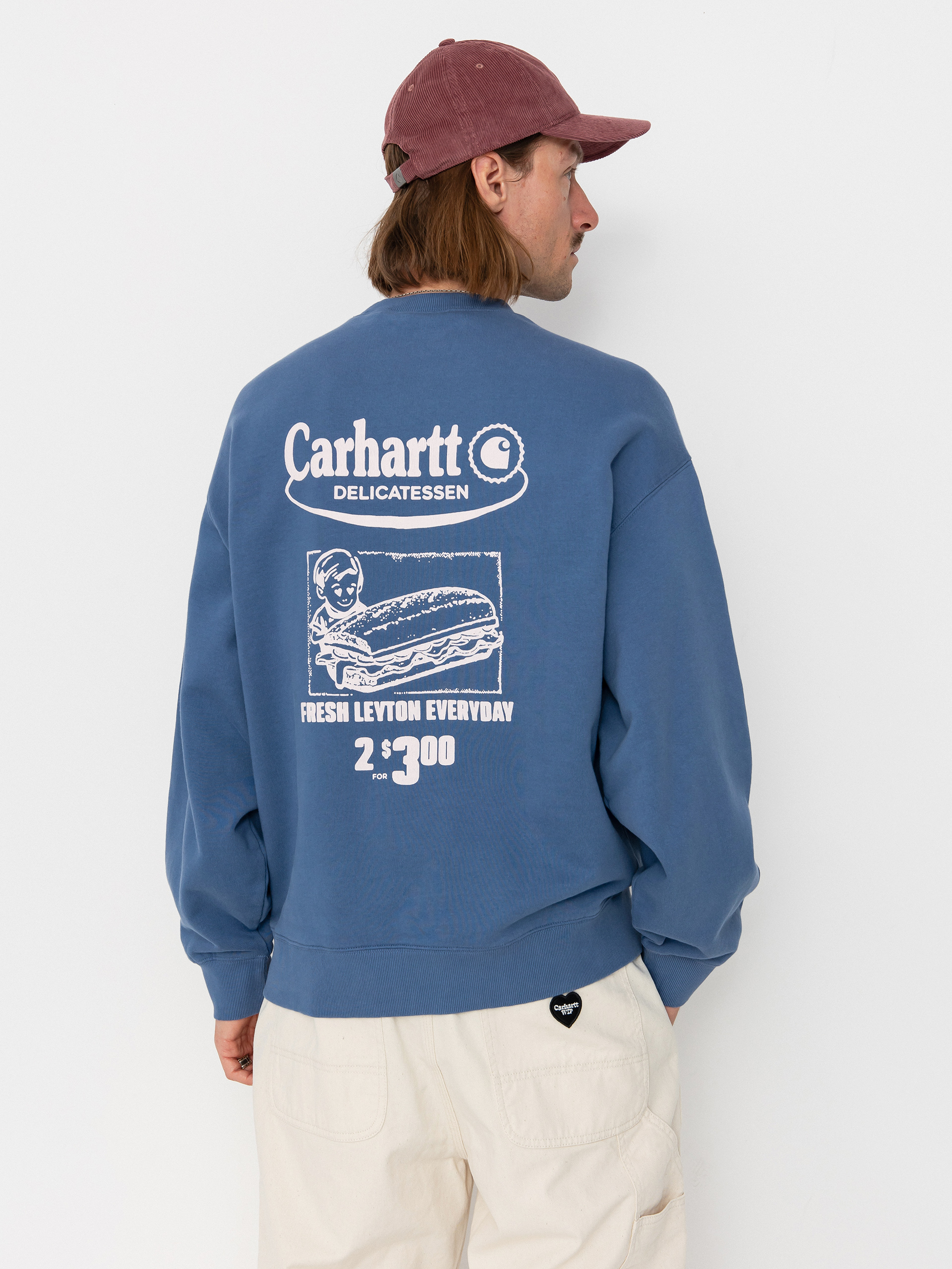 Суитшърт Carhartt WIP Catalogue (blue iris/air pink)