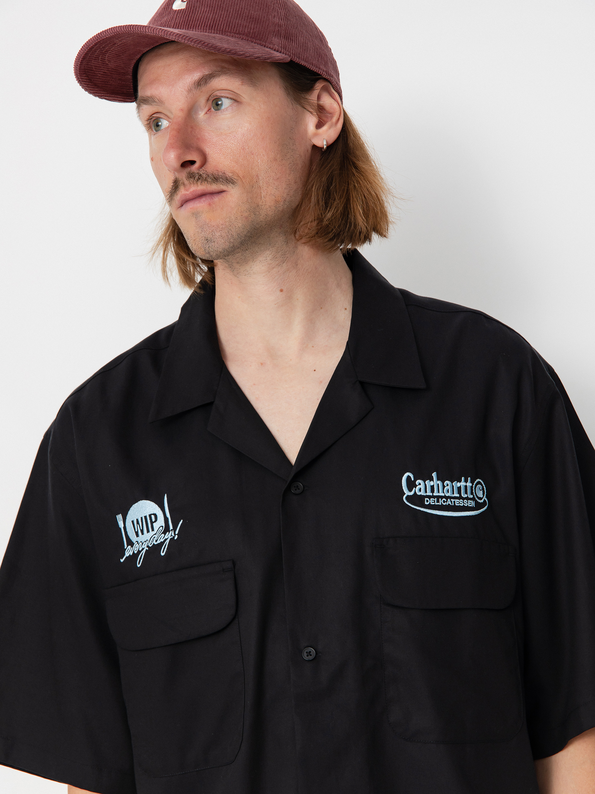 Риза Carhartt WIP Deli (black/bluebird)