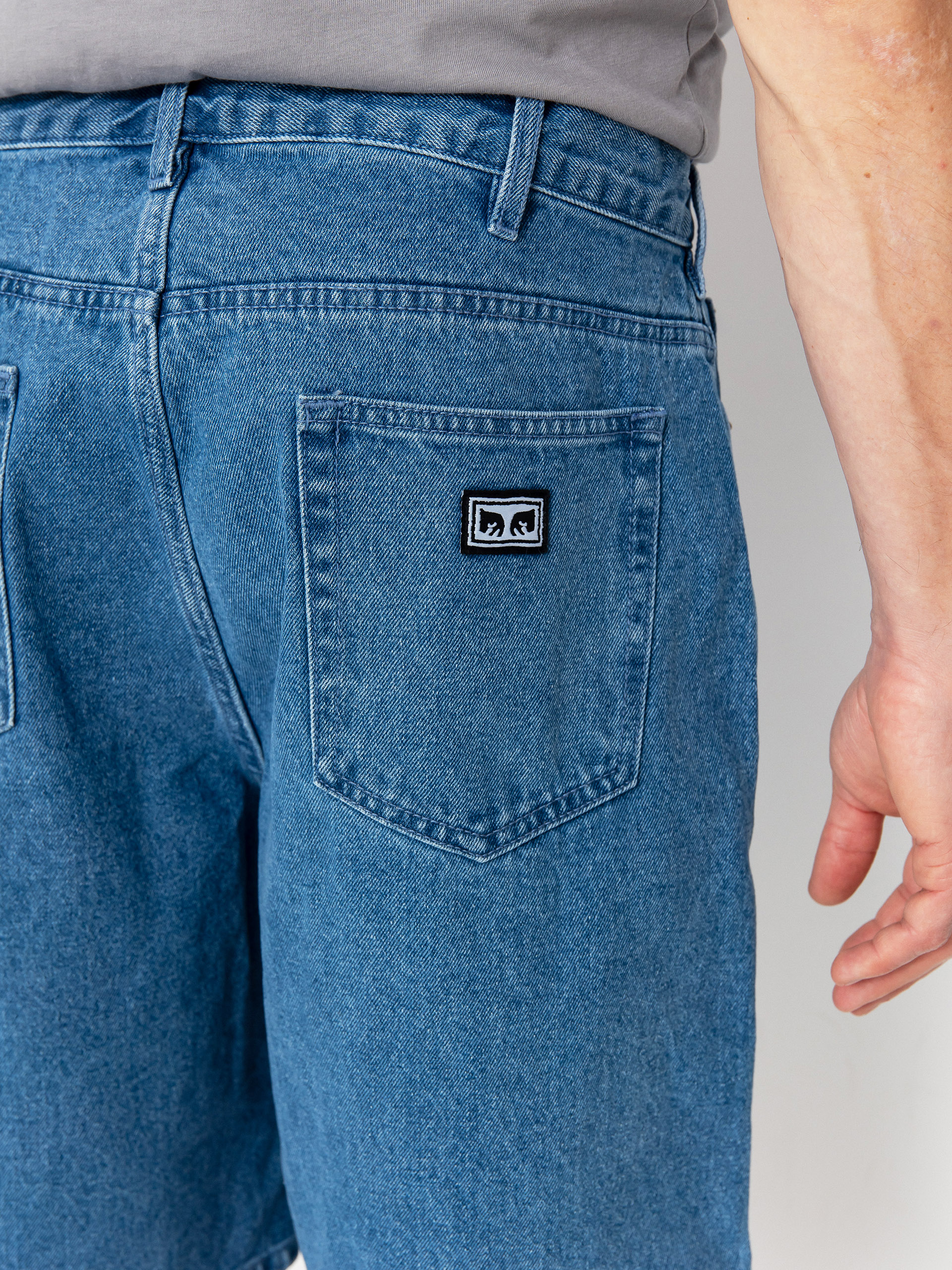 Къси панталони OBEY Bigwig Baggy Denim (light indigo)