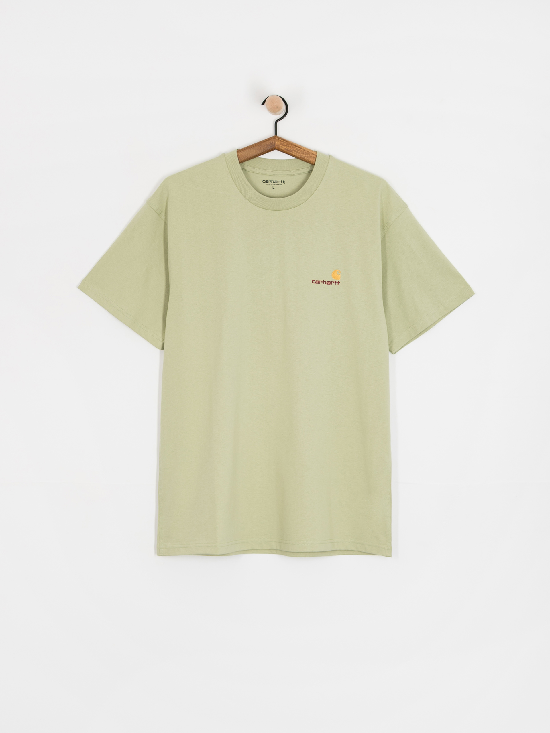 Тениска Carhartt WIP American Script (pale olive)
