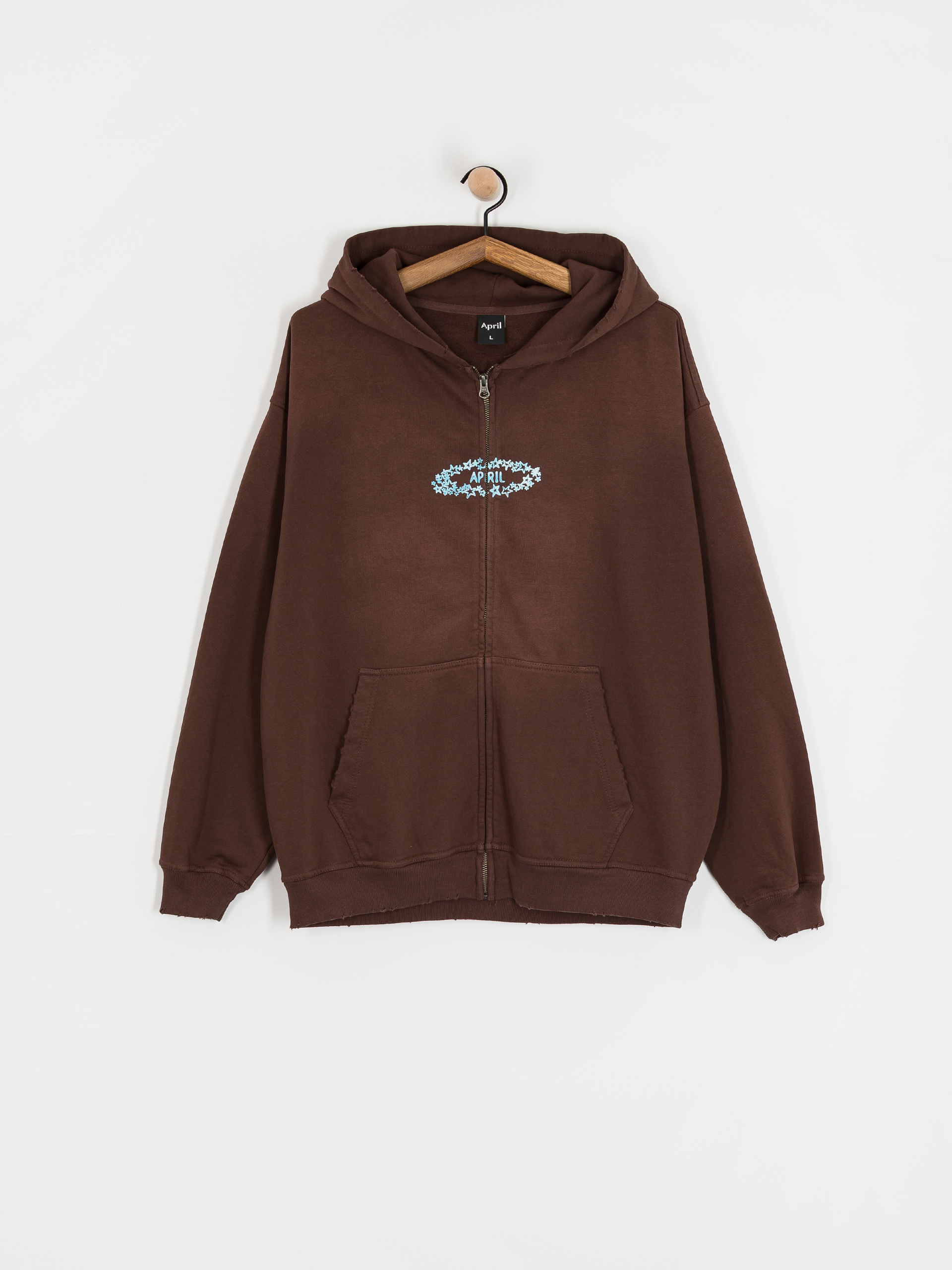 Суитшърт с качулка April Skateboards Stars ZHD (brown)
