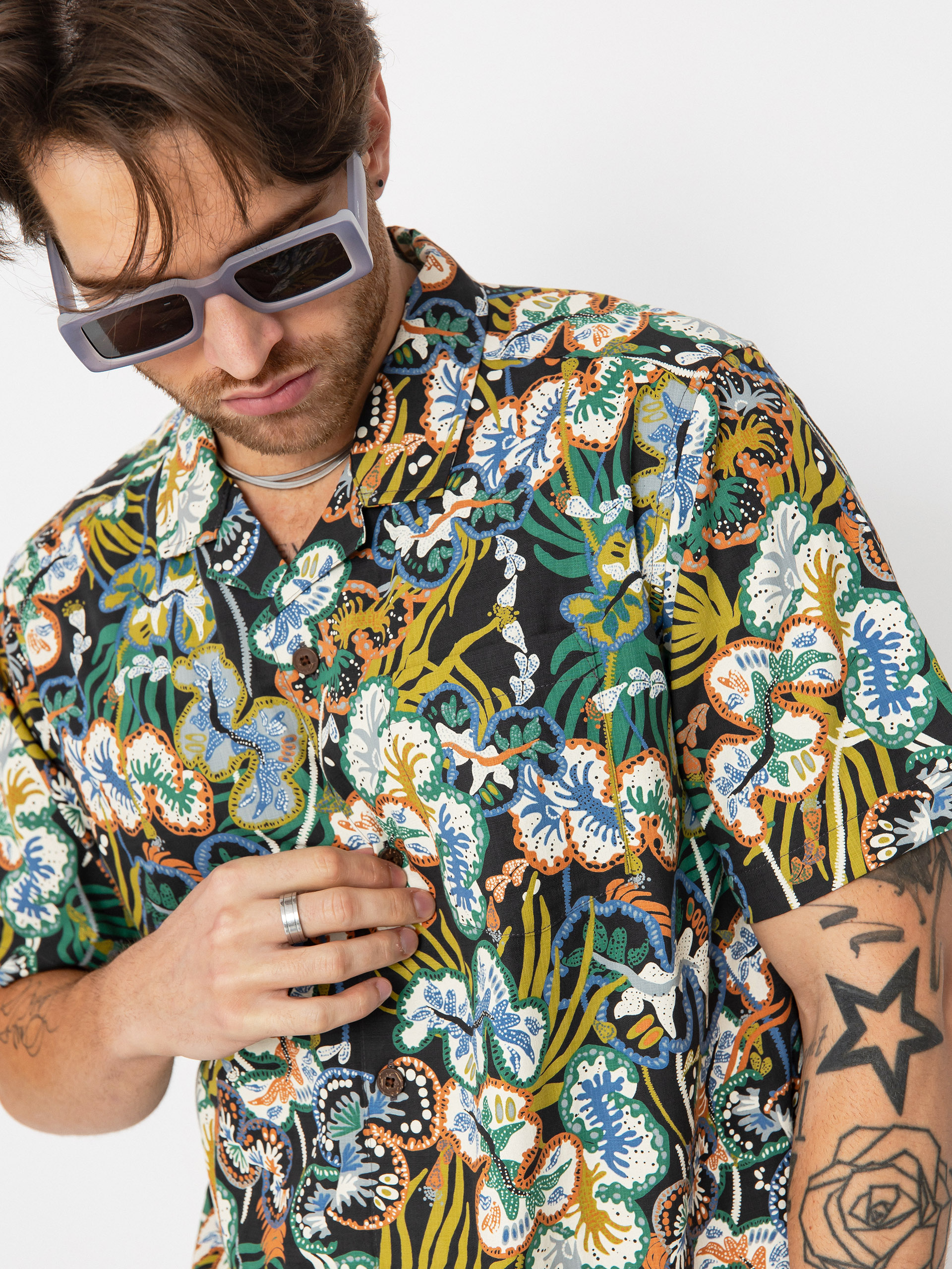 Риза Patagonia Tidal Threads Camp (undersea/ink black)