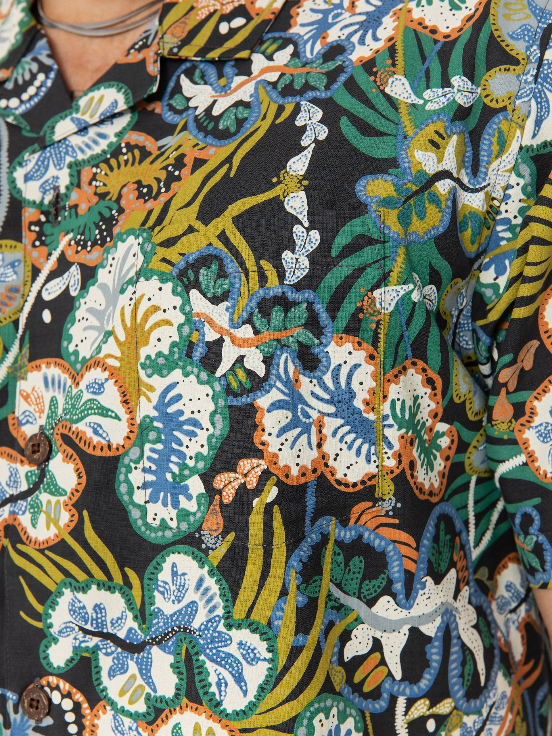 Риза Patagonia Tidal Threads Camp (undersea/ink black)