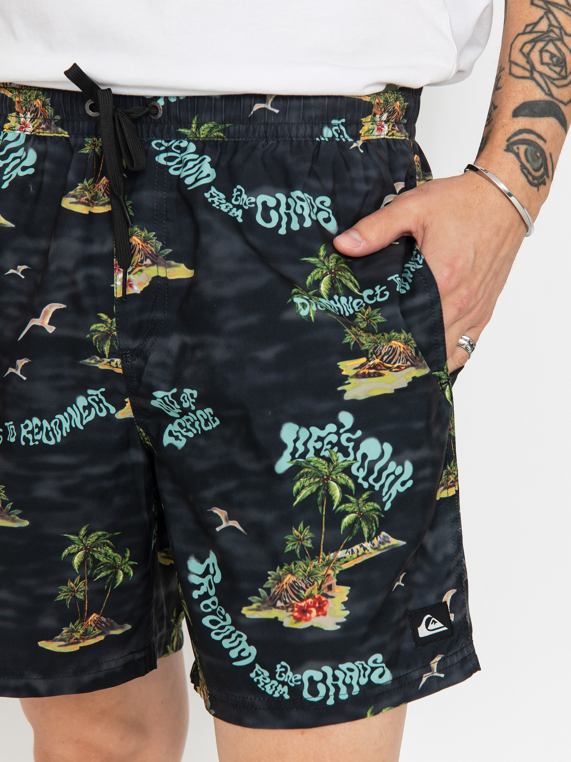 Къси панталони Quiksilver Everyday Straight Volley 17 (black naturama)