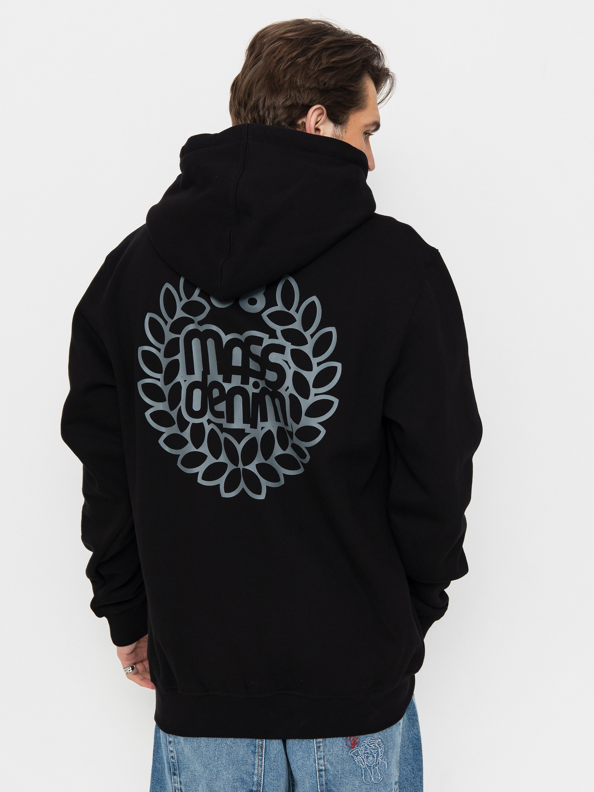 Суитшърт с качулка MassDnm Base Back HD (black)