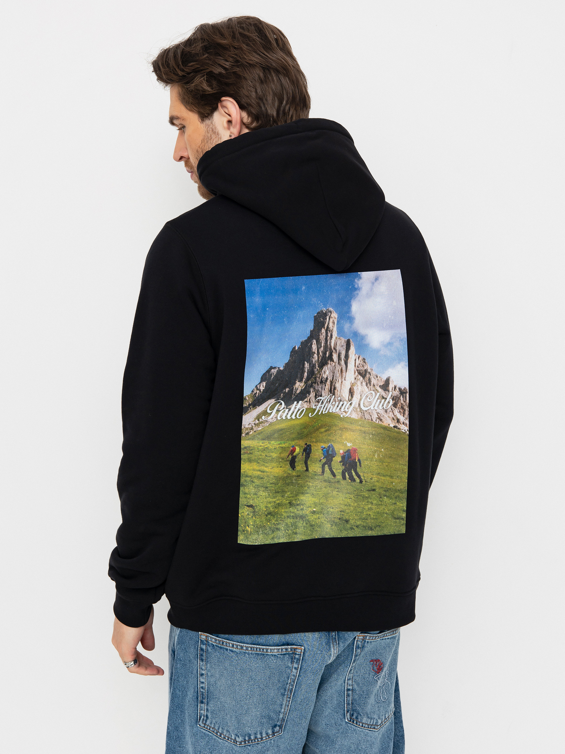 Суитшърт с качулка Palto Hiking Club HD (black)