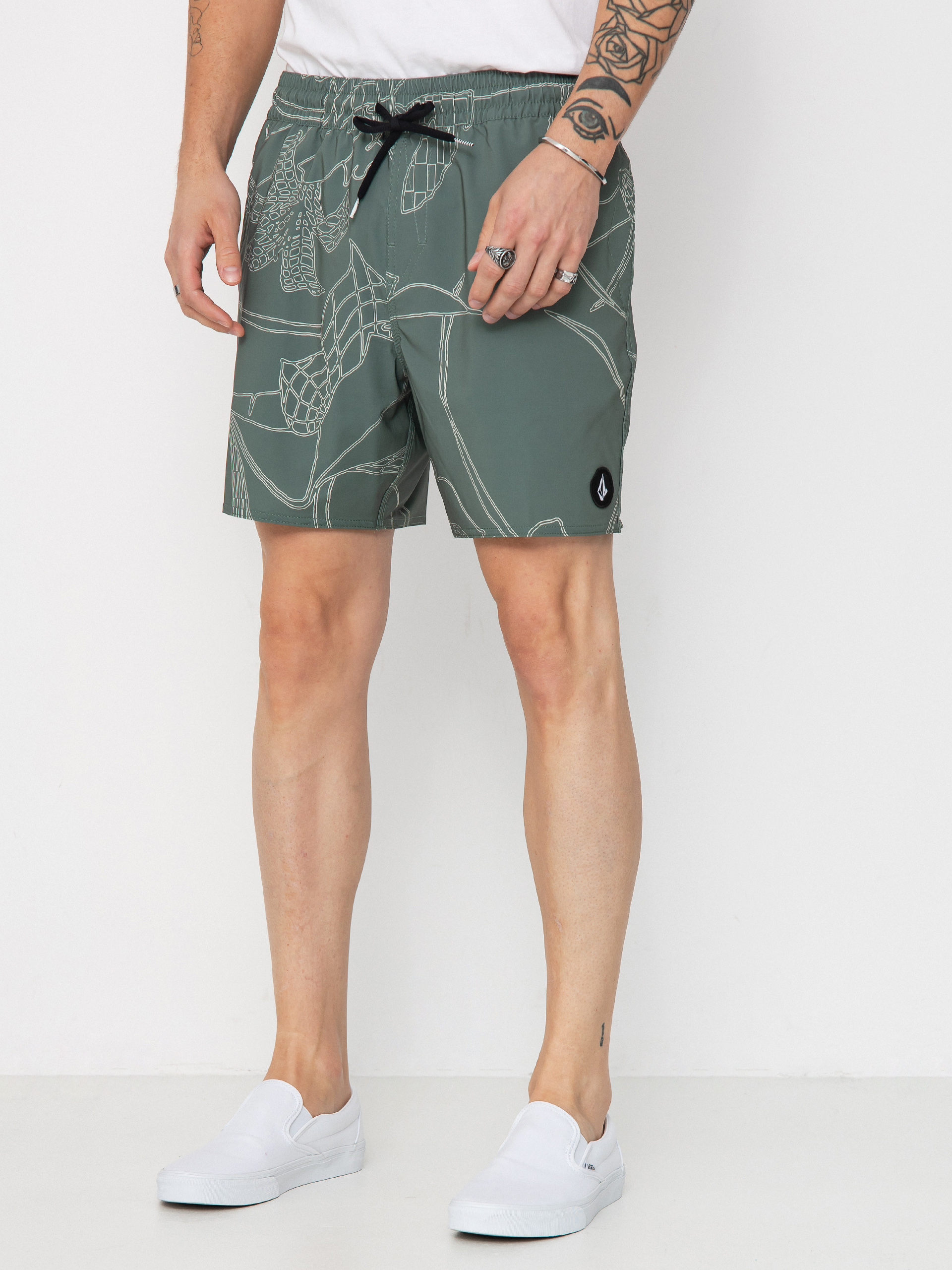 u041au044au0441u0438 u043fu0430u043du0442u0430u043bu043eu043du0438 Volcom Lido Print Trunk 16 (light olive)
