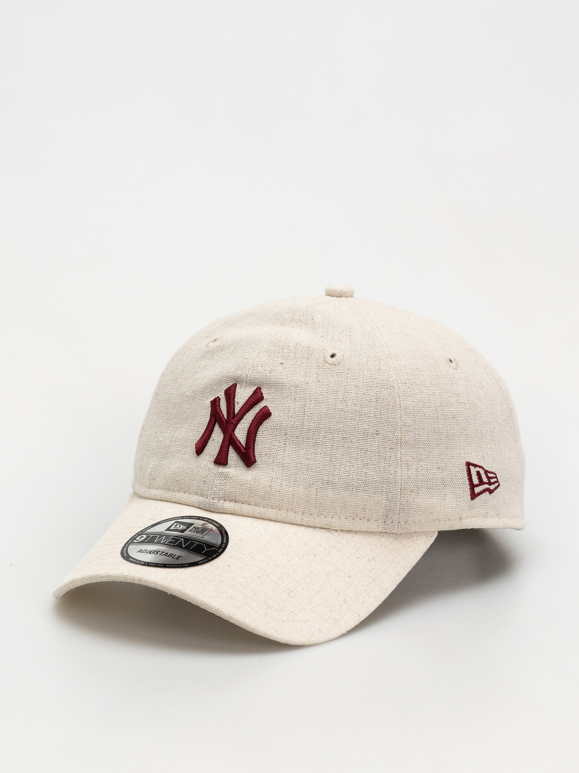 Шапка с козирка New Era Linen 9Twenty New York Yankees (stone chalk)