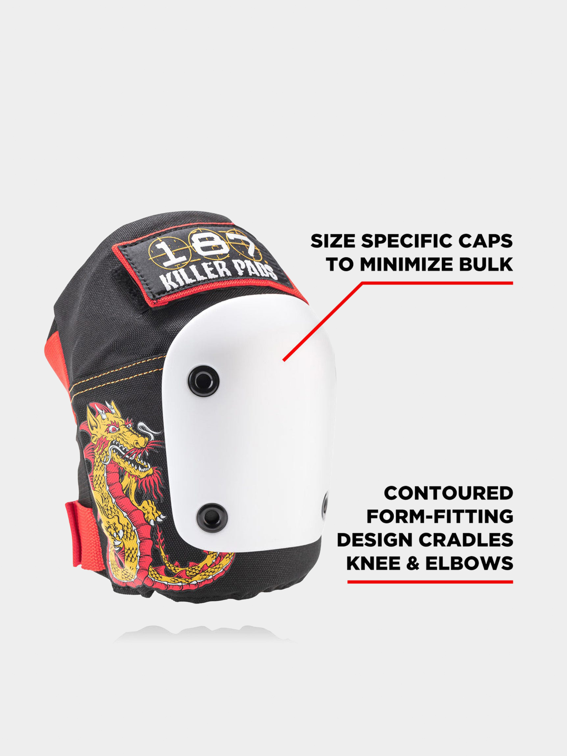 Протектори 187 Killer Pads Adult Six Pack Set Caballero (black/red/gold)