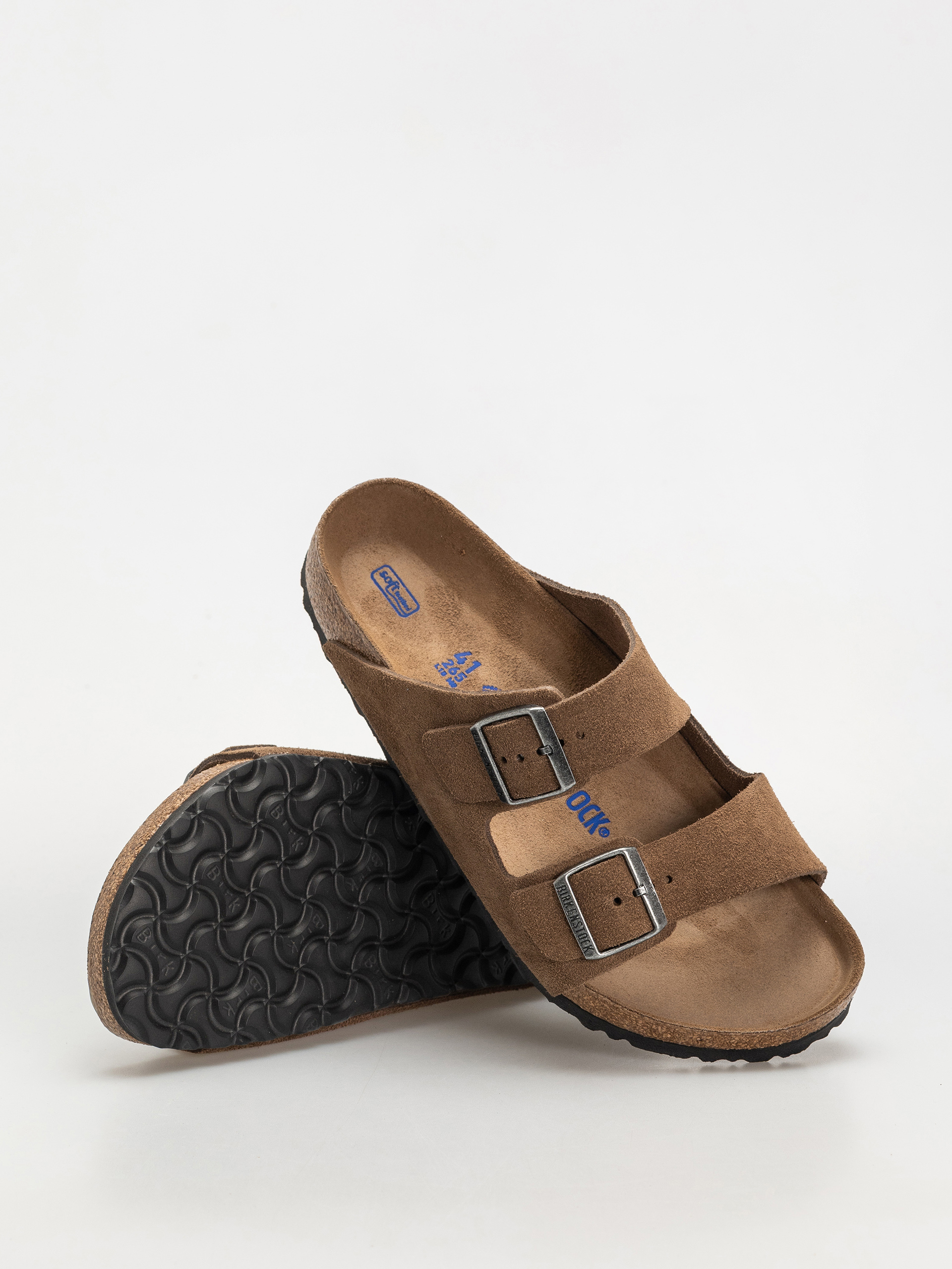 Чехли Birkenstock Arizona Suede Leather Regular (dark tea)