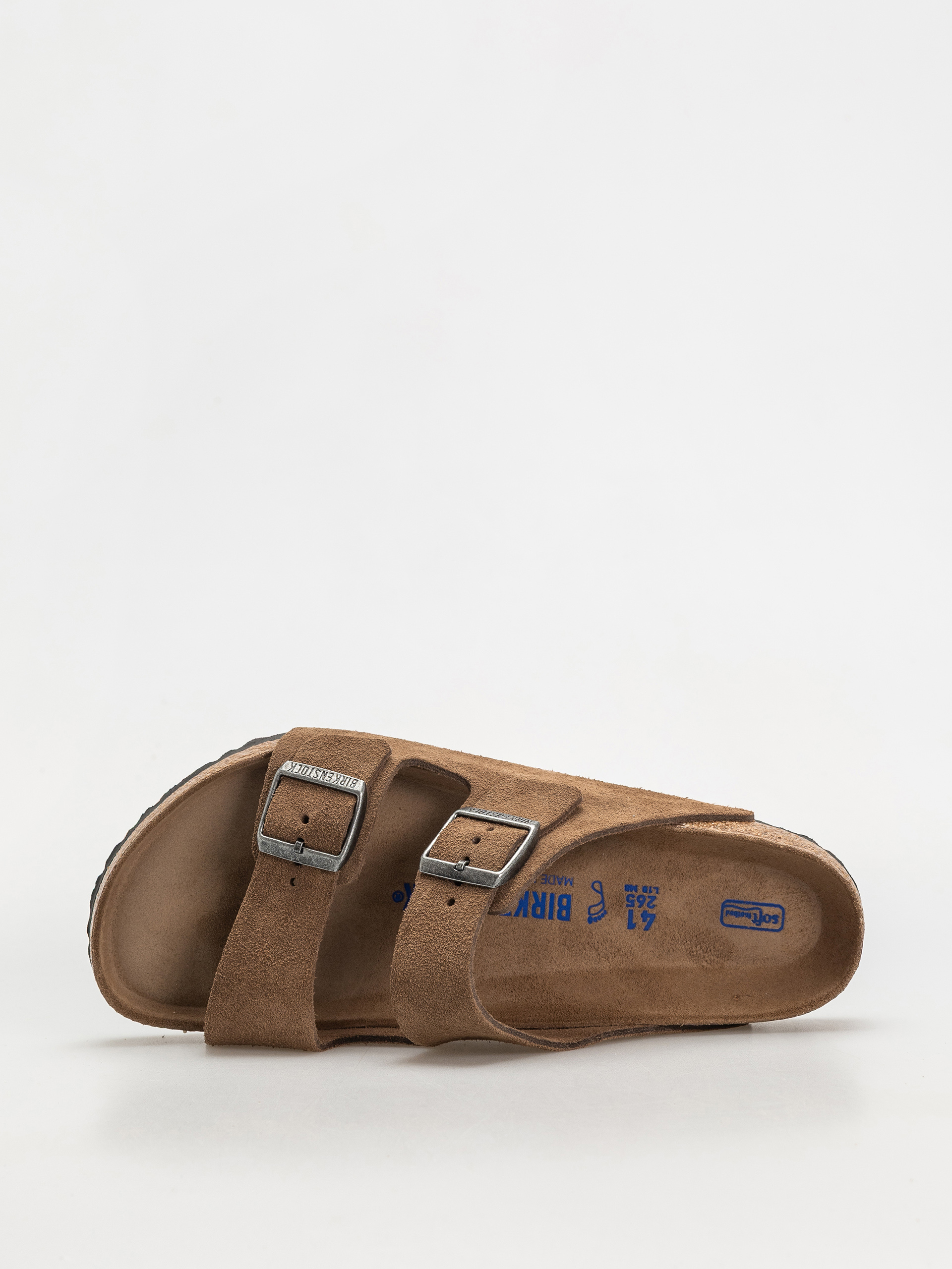 Чехли Birkenstock Arizona Suede Leather Regular (dark tea)