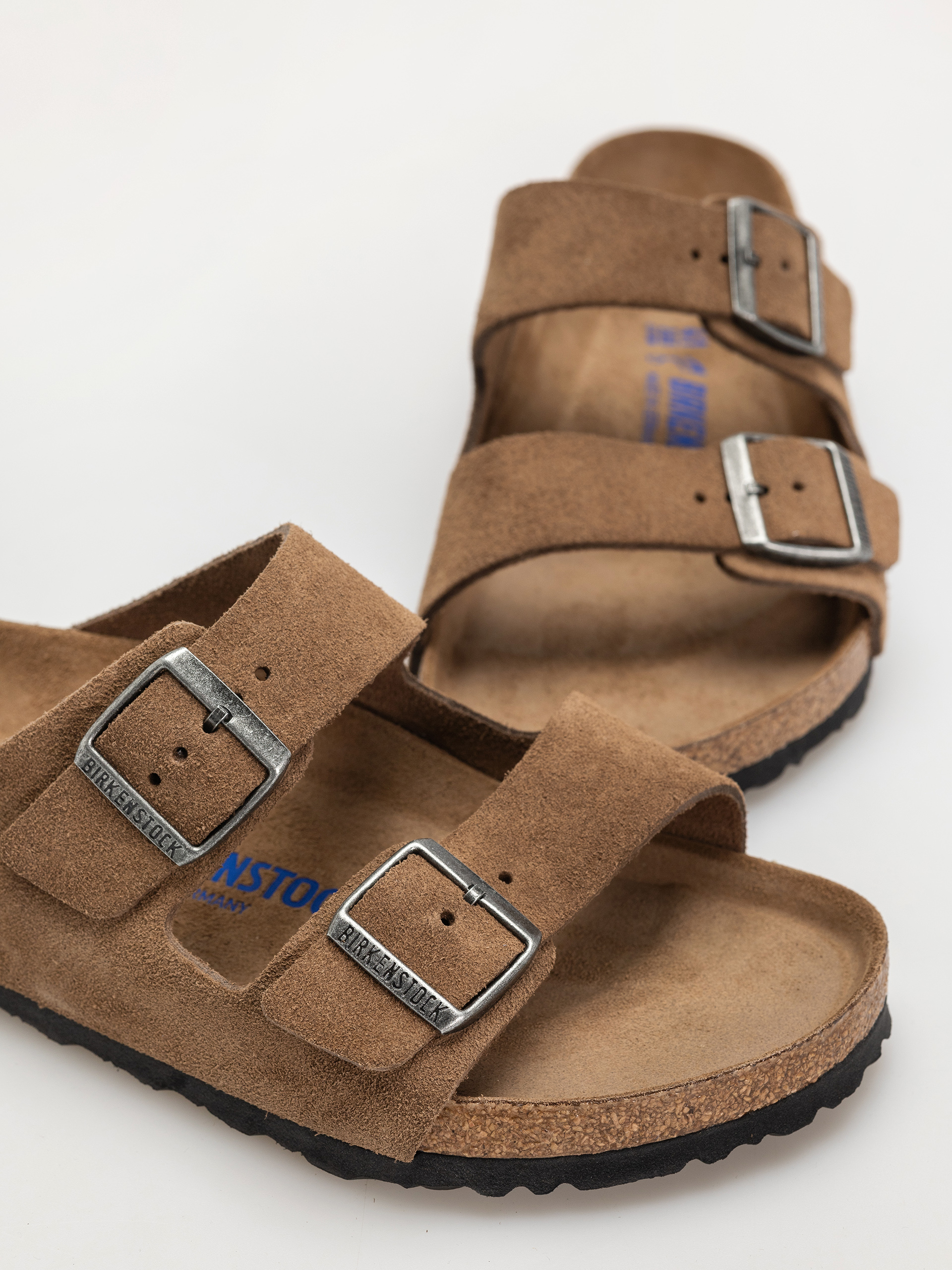 Чехли Birkenstock Arizona Suede Leather Regular (dark tea)