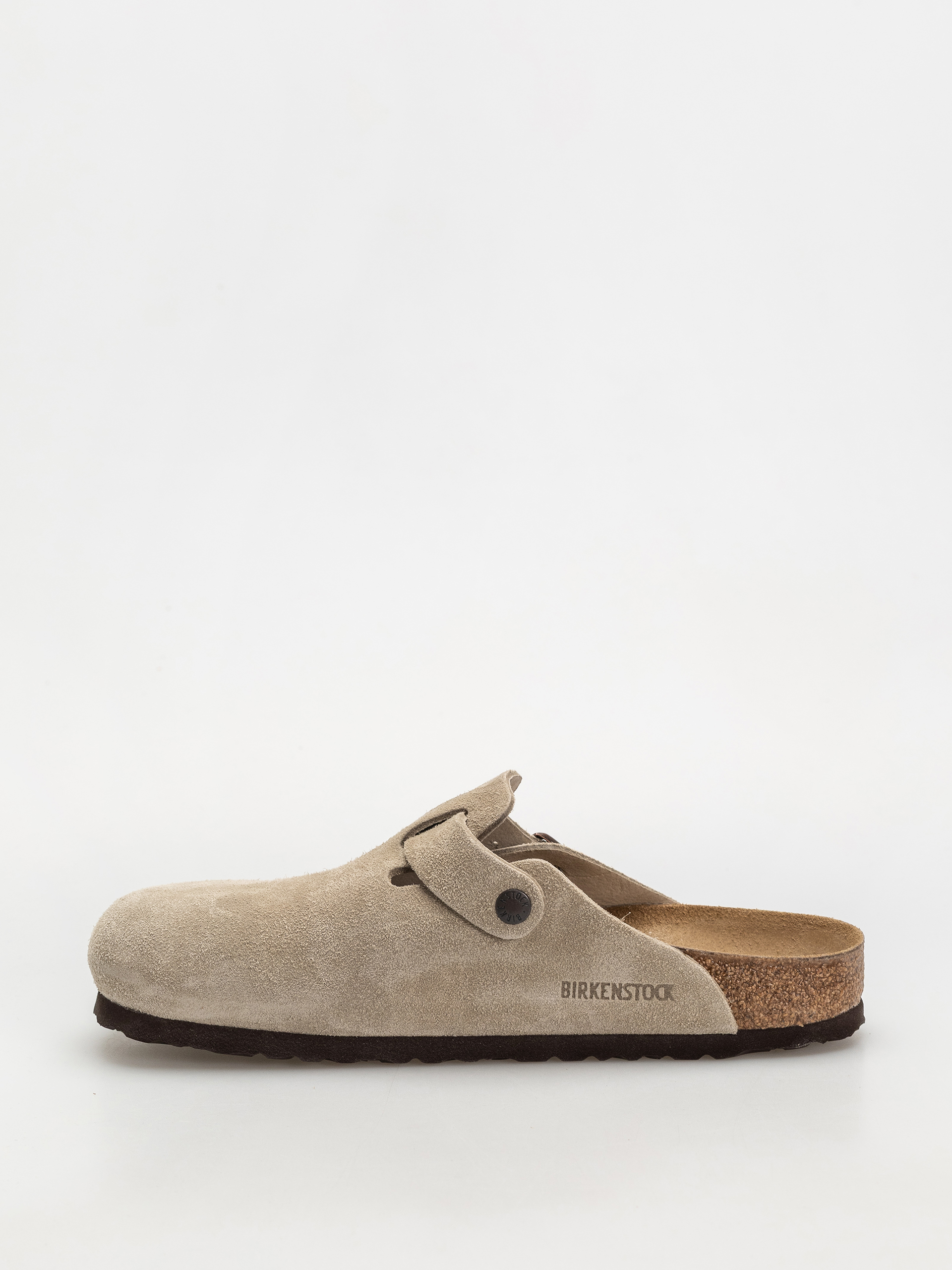 Чехли Birkenstock Boston Suede Leather Regular (taupe)