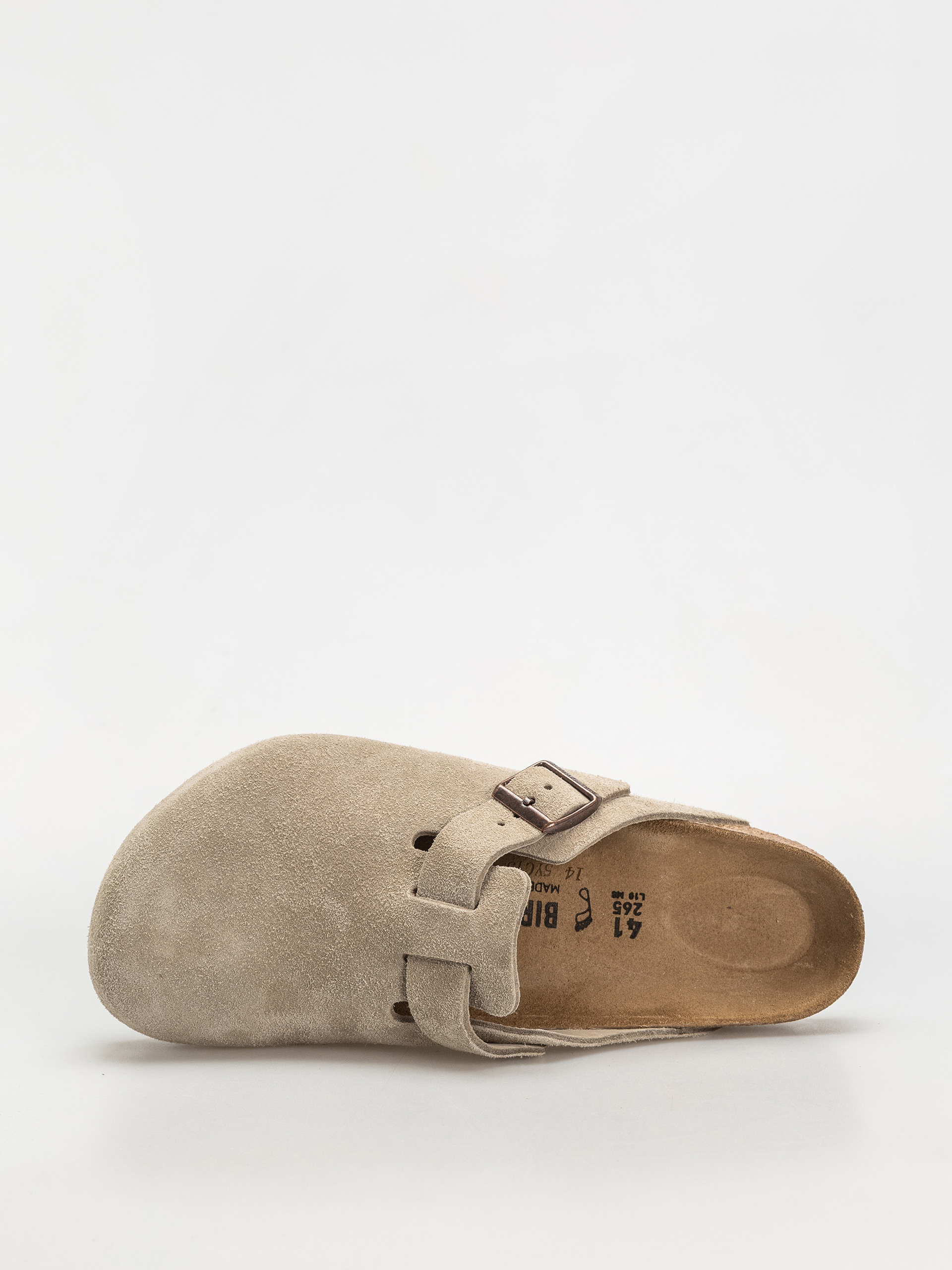 Чехли Birkenstock Boston Suede Leather Regular (taupe)