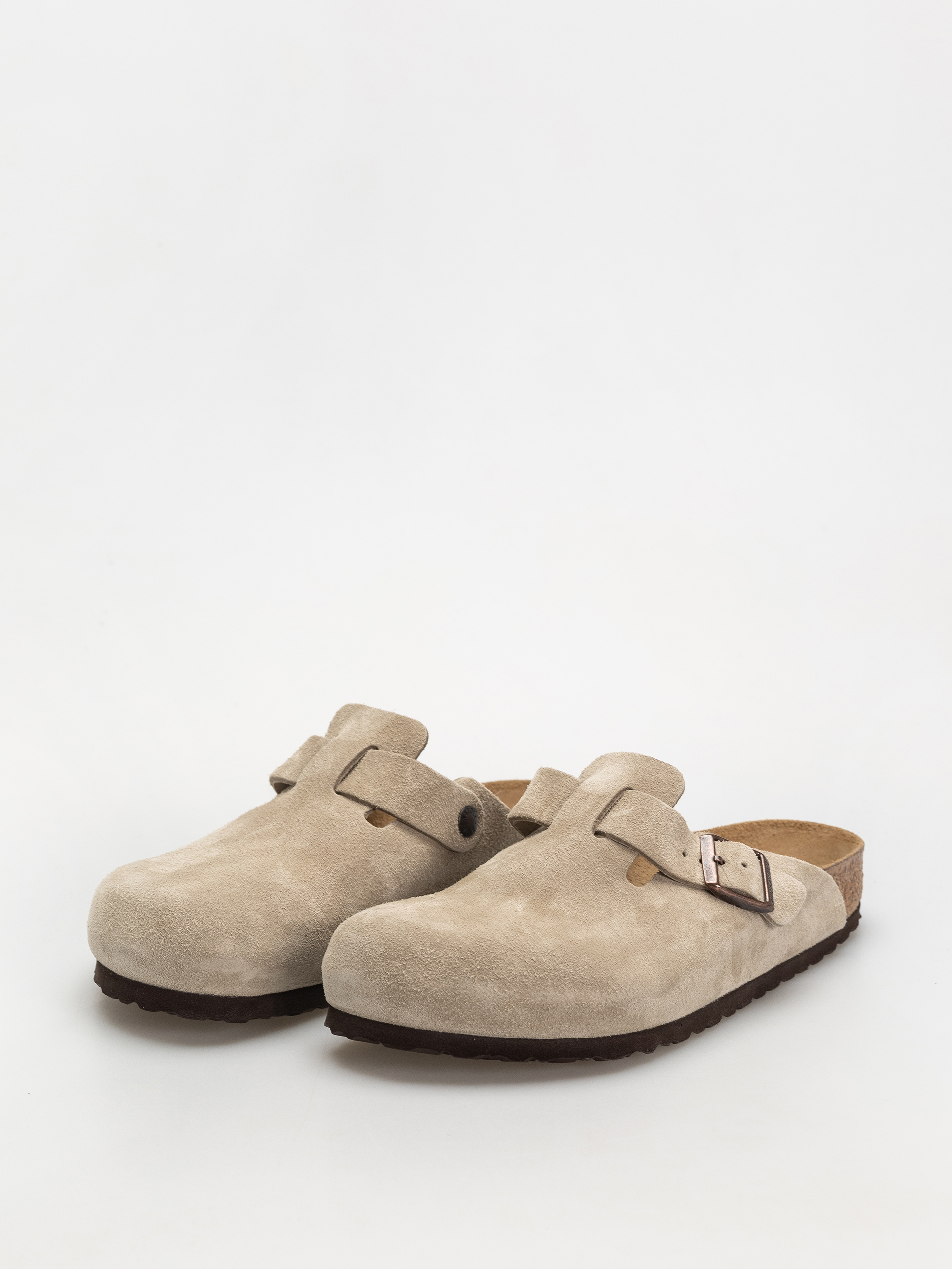 Чехли Birkenstock Boston Suede Leather Regular (taupe)