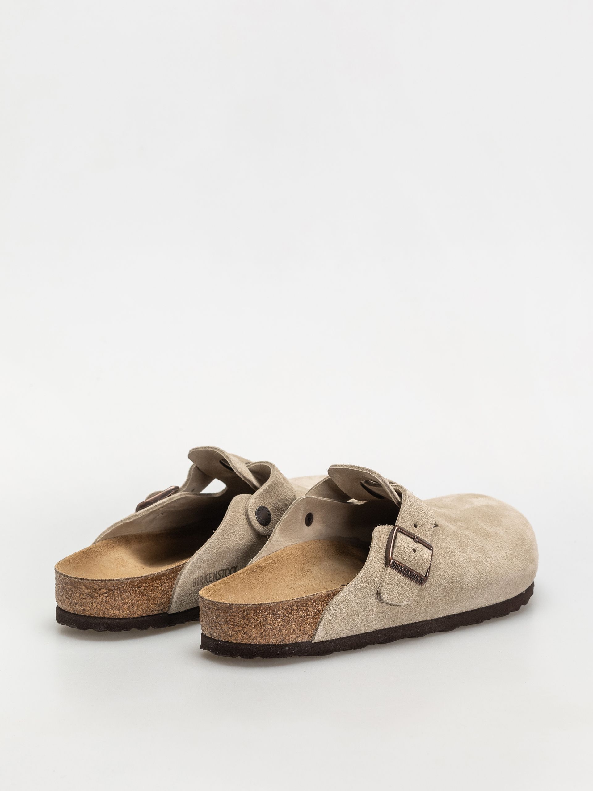 Чехли Birkenstock Boston Suede Leather Regular (taupe)