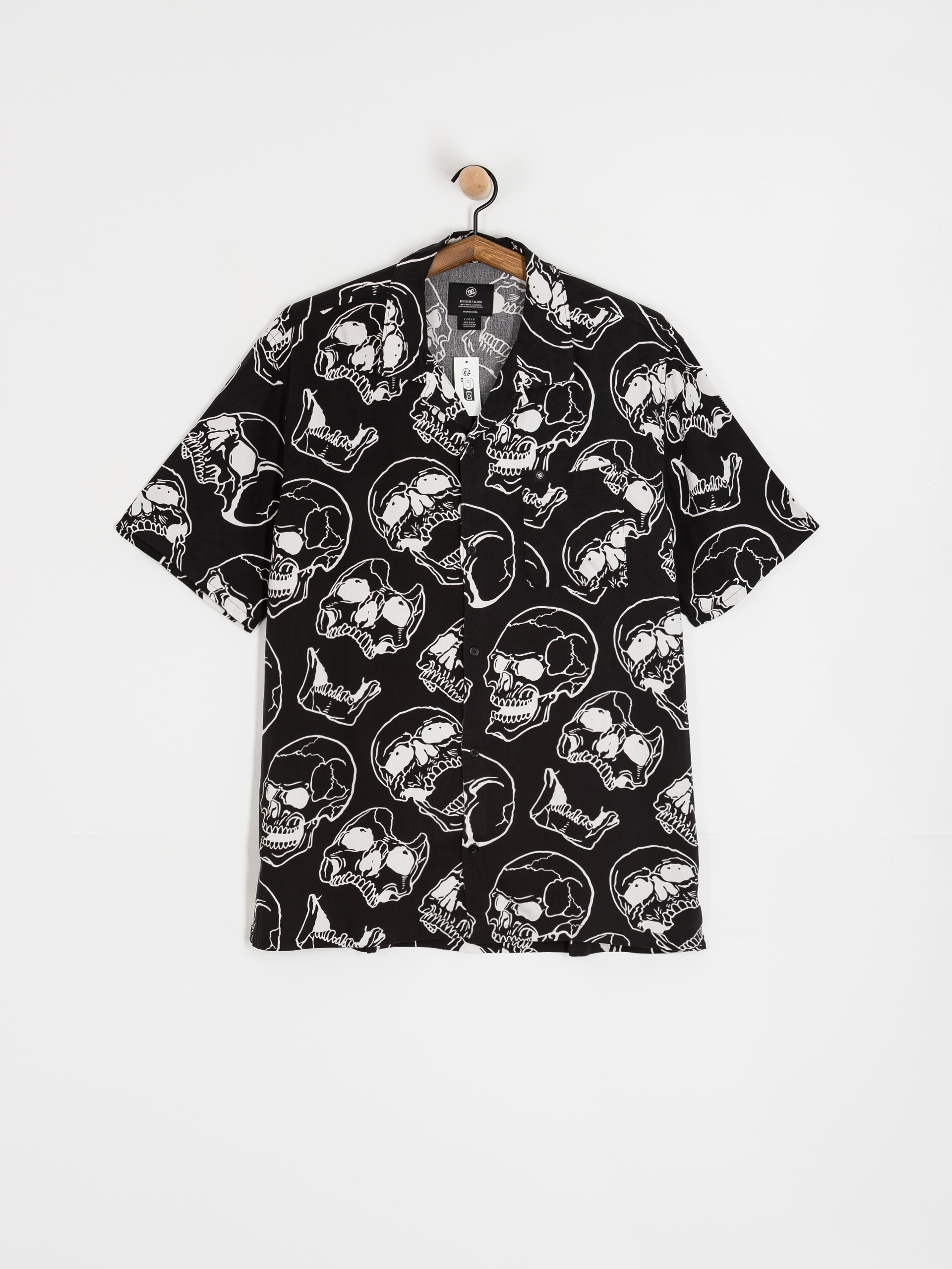 Риза DC Fracture Ss Button Up (black skully print)