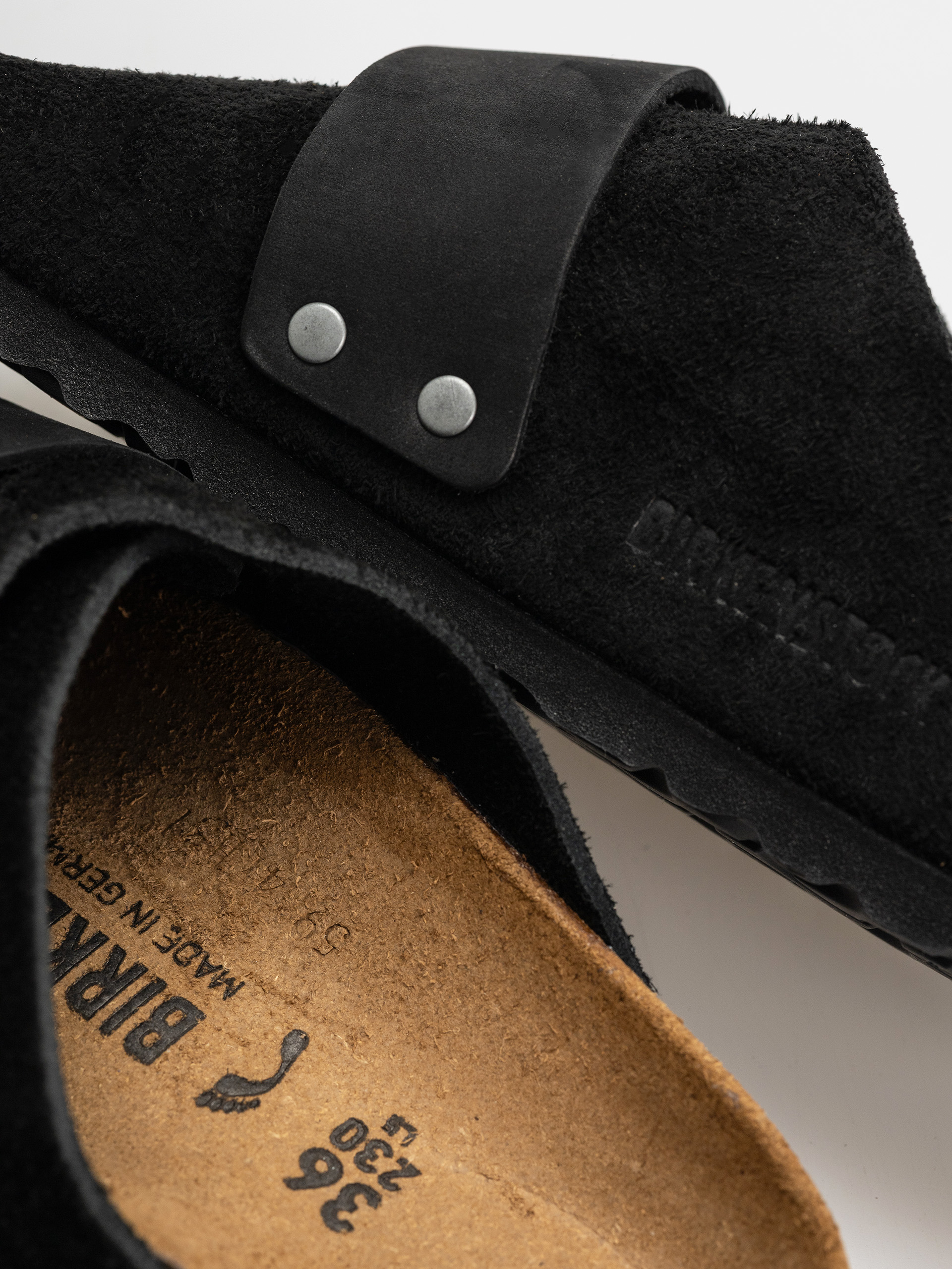 Чехли Birkenstock Kyoto Nubuck Suede Leather Narrow Wmn (black)