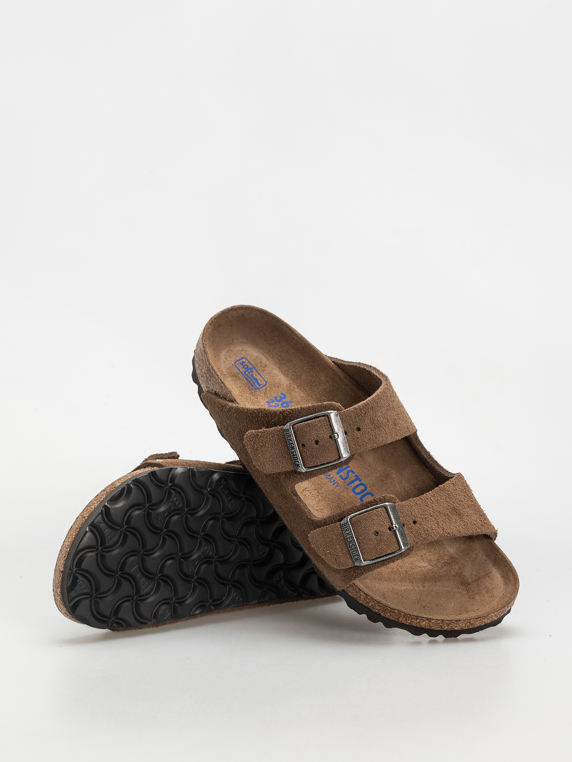 Чехли Birkenstock Arizona Suede Leather Narrow Wmn (dark tea)