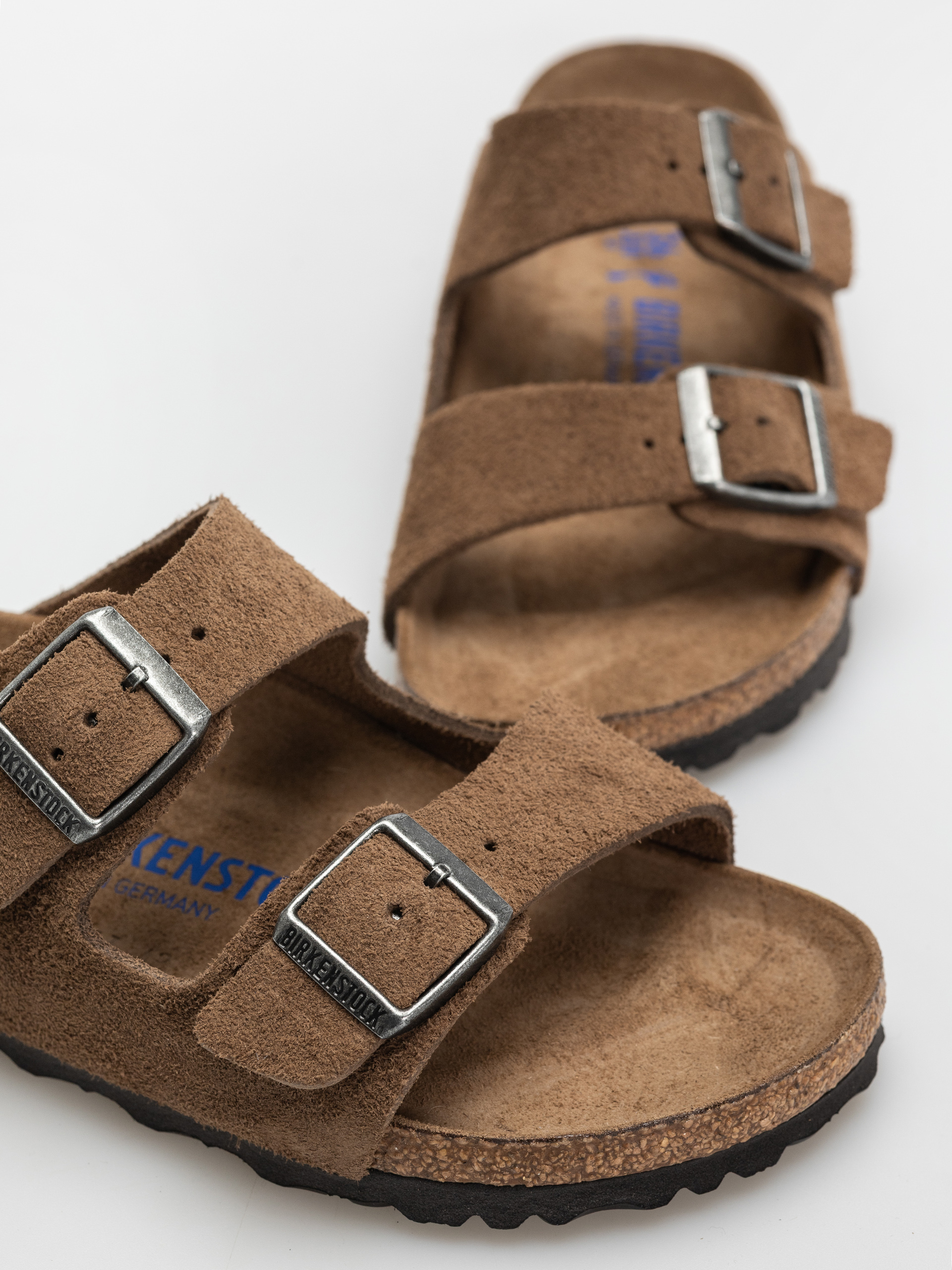 Чехли Birkenstock Arizona Suede Leather Narrow Wmn (dark tea)