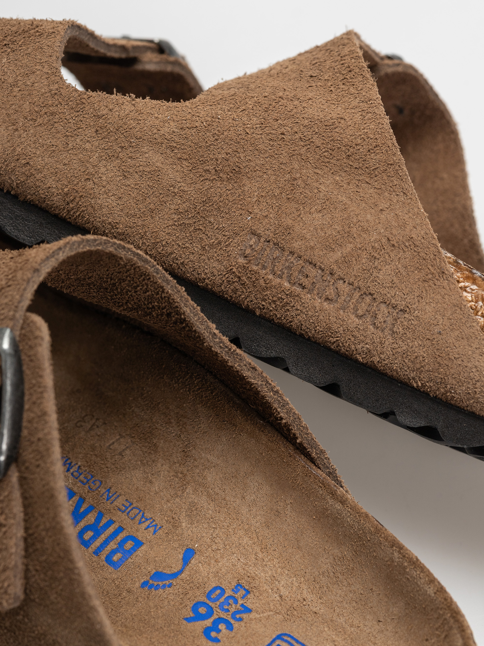 Чехли Birkenstock Arizona Suede Leather Narrow Wmn (dark tea)