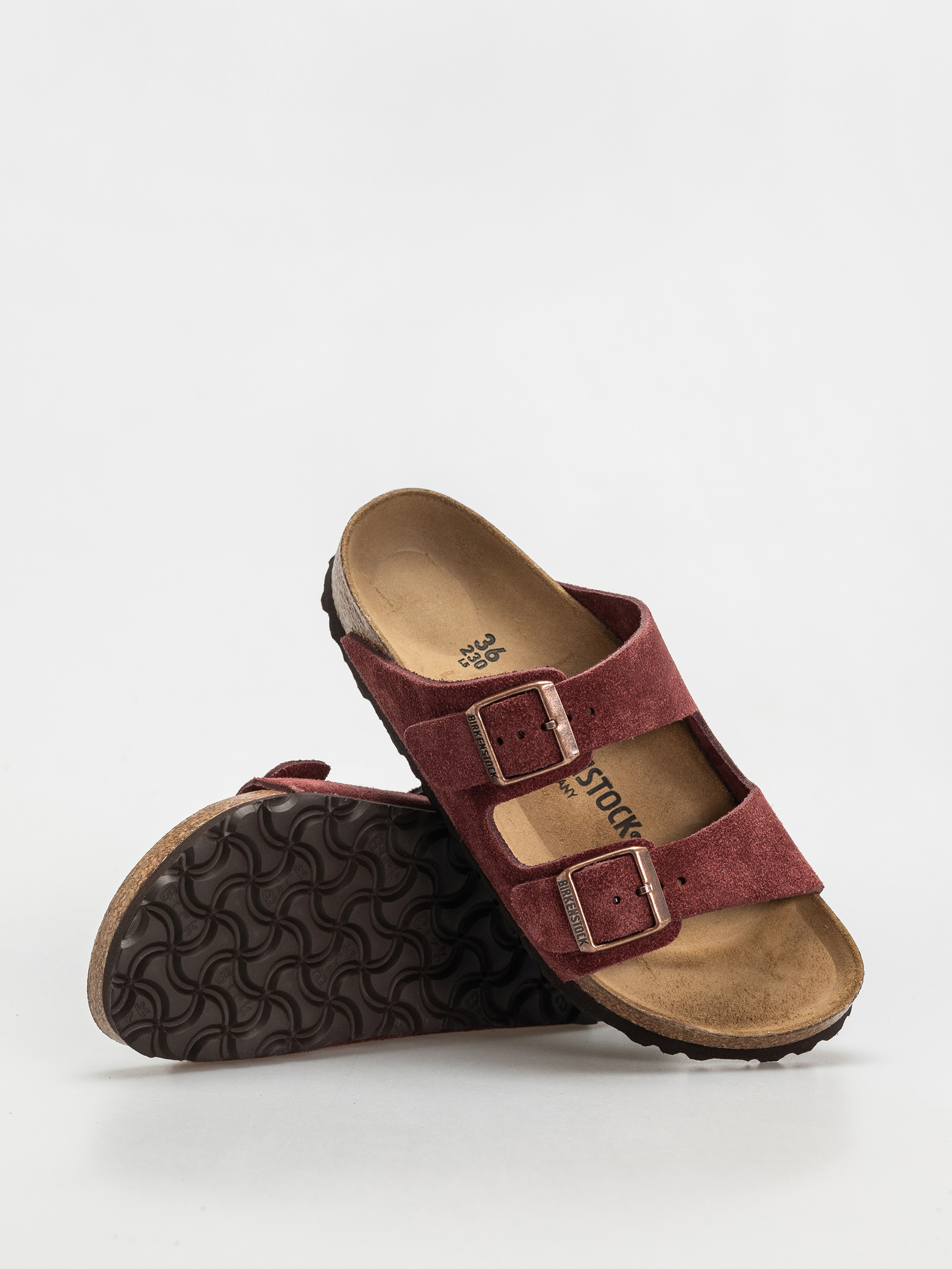 Чехли Birkenstock Arizona Suede Leather Narrow Wmn (zinfandel)