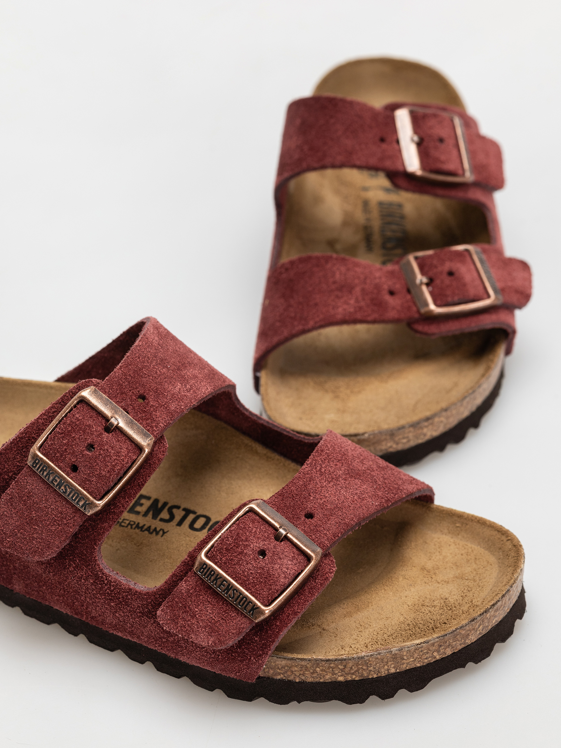 Чехли Birkenstock Arizona Suede Leather Narrow Wmn (zinfandel)