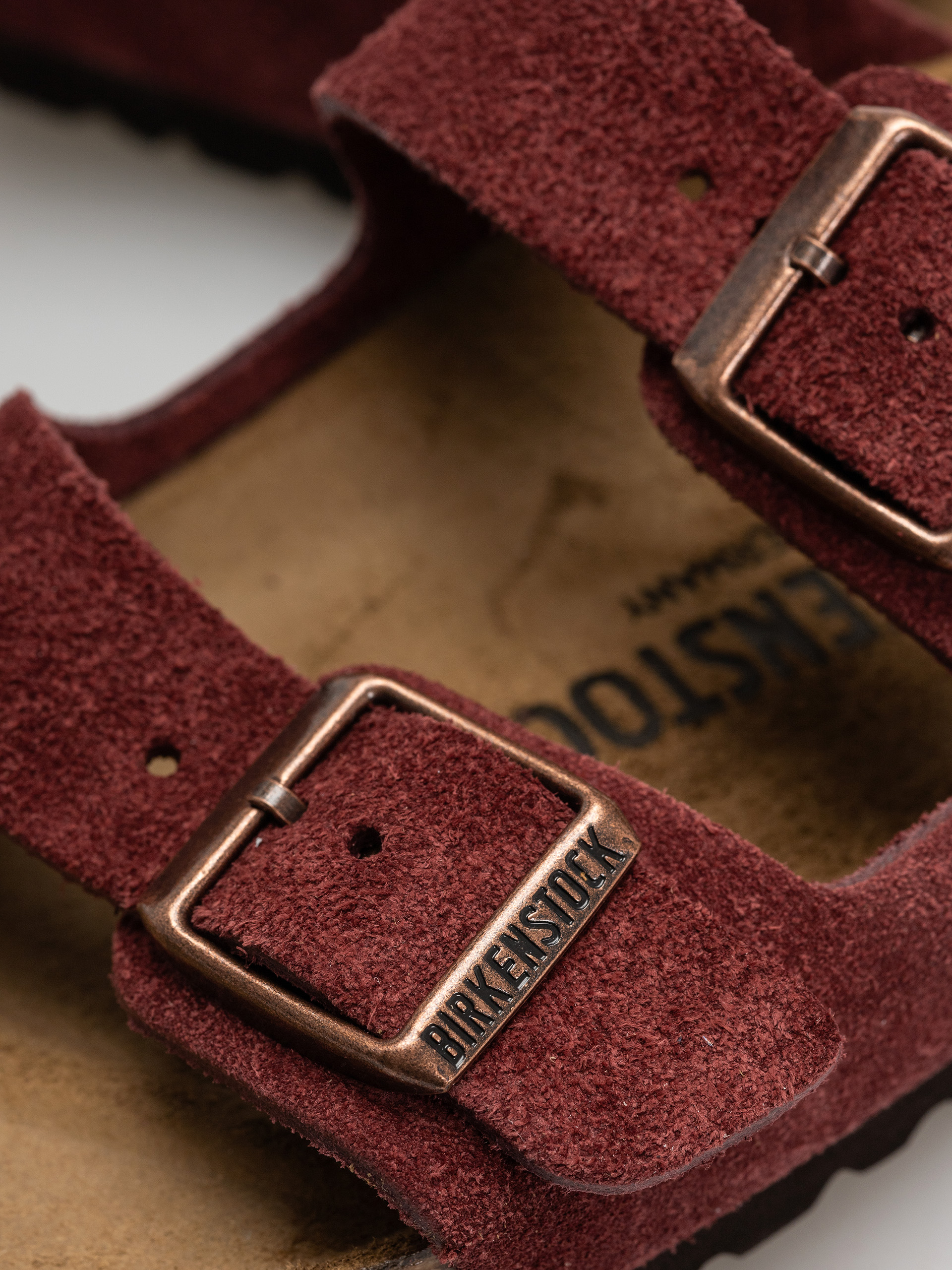 Чехли Birkenstock Arizona Suede Leather Narrow Wmn (zinfandel)