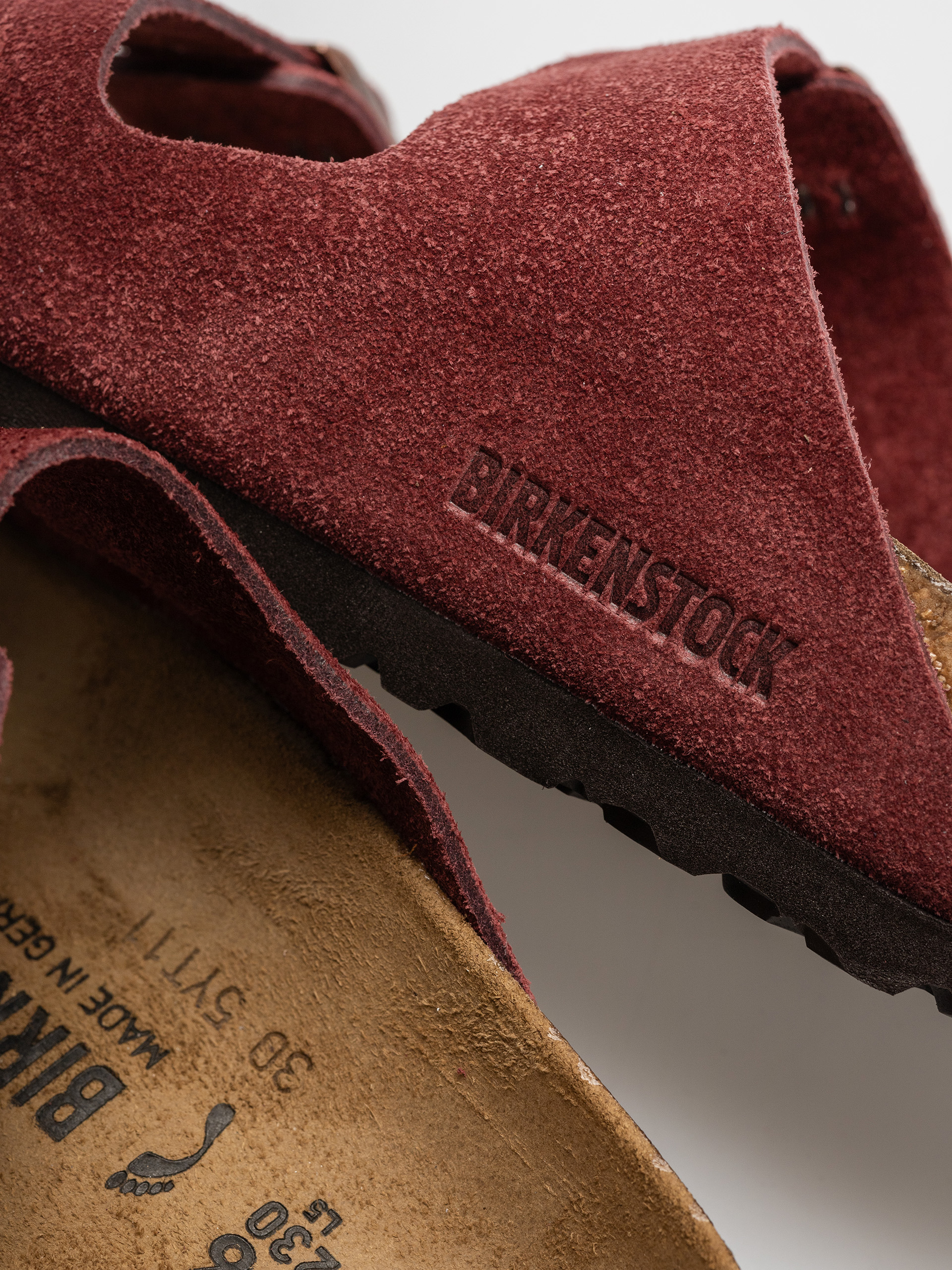 Чехли Birkenstock Arizona Suede Leather Narrow Wmn (zinfandel)