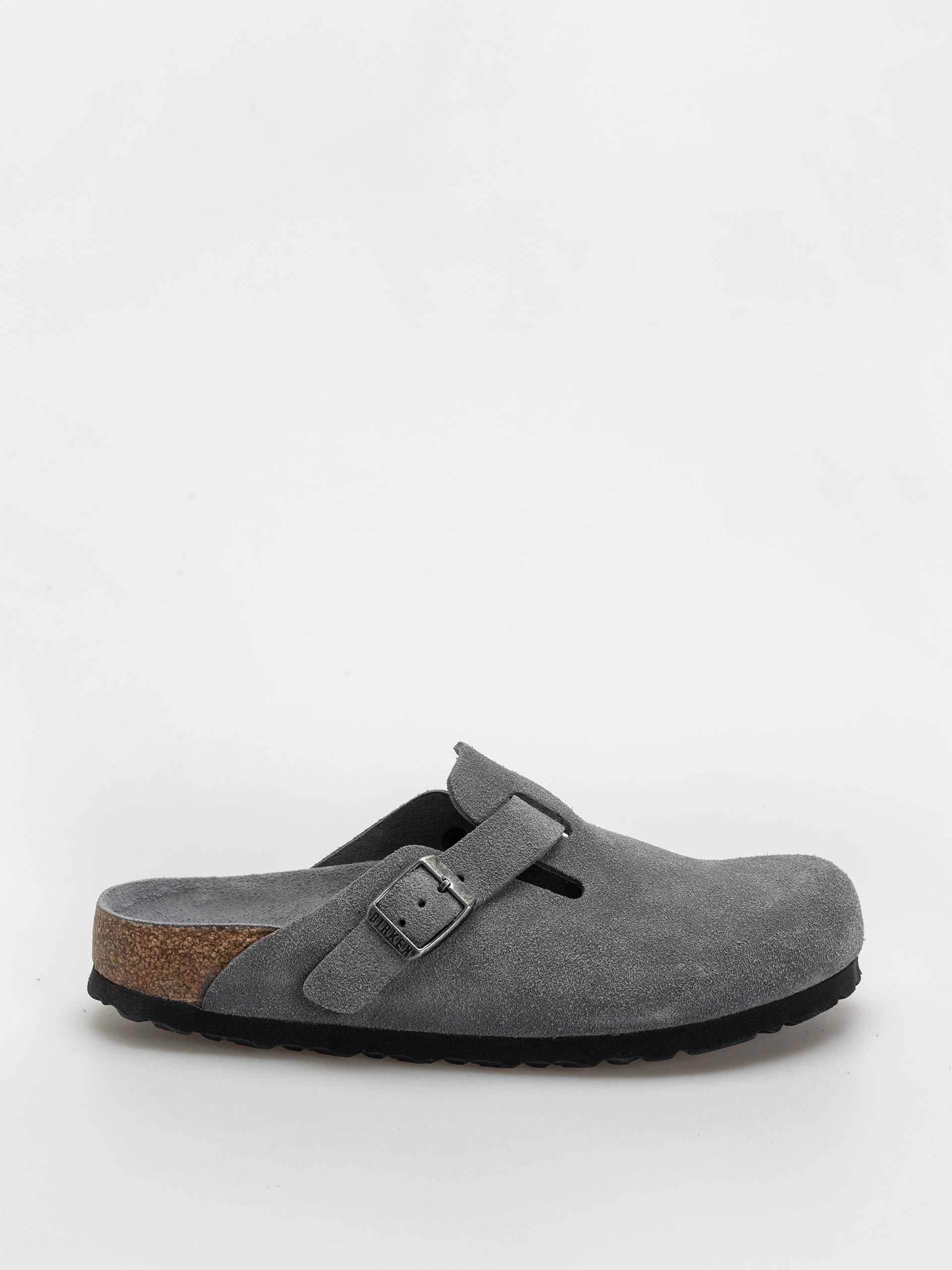 u0427u0435u0445u043bu0438 Birkenstock Boston SFB Suede Leather Narrow Wmn (basalt gray)